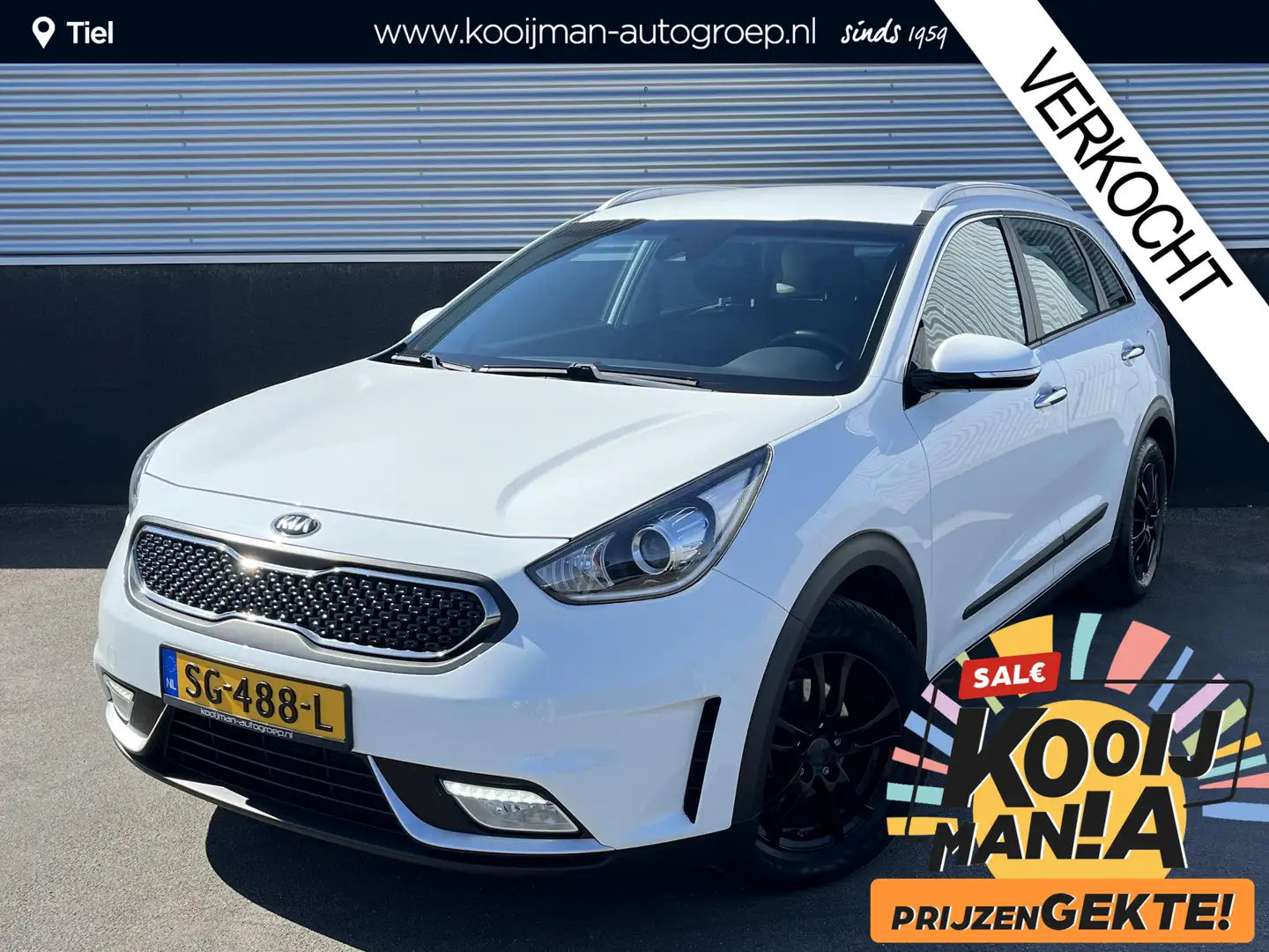 Kia Niro 1.6 GDi Hybrid DynamicLine Navigatie, Achteruitrij Wit - 1