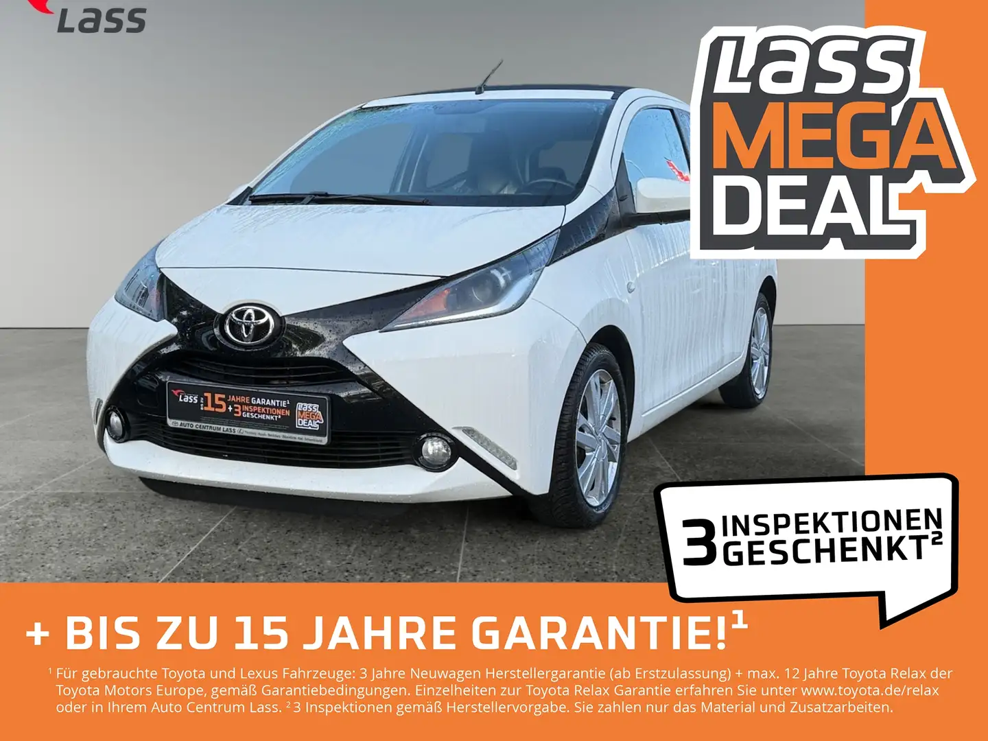 Toyota Aygo 1.0 x-wave Matrix Kam. LM Leder SD SHZ Weiß - 1