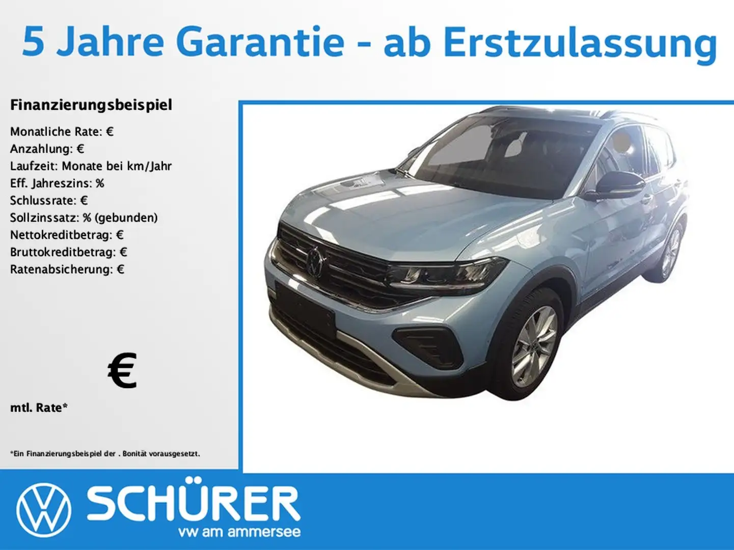 Volkswagen T-Cross 1.5TSI DSG Goal AHK NAVI RKAM TOTWINKEL Blau - 1