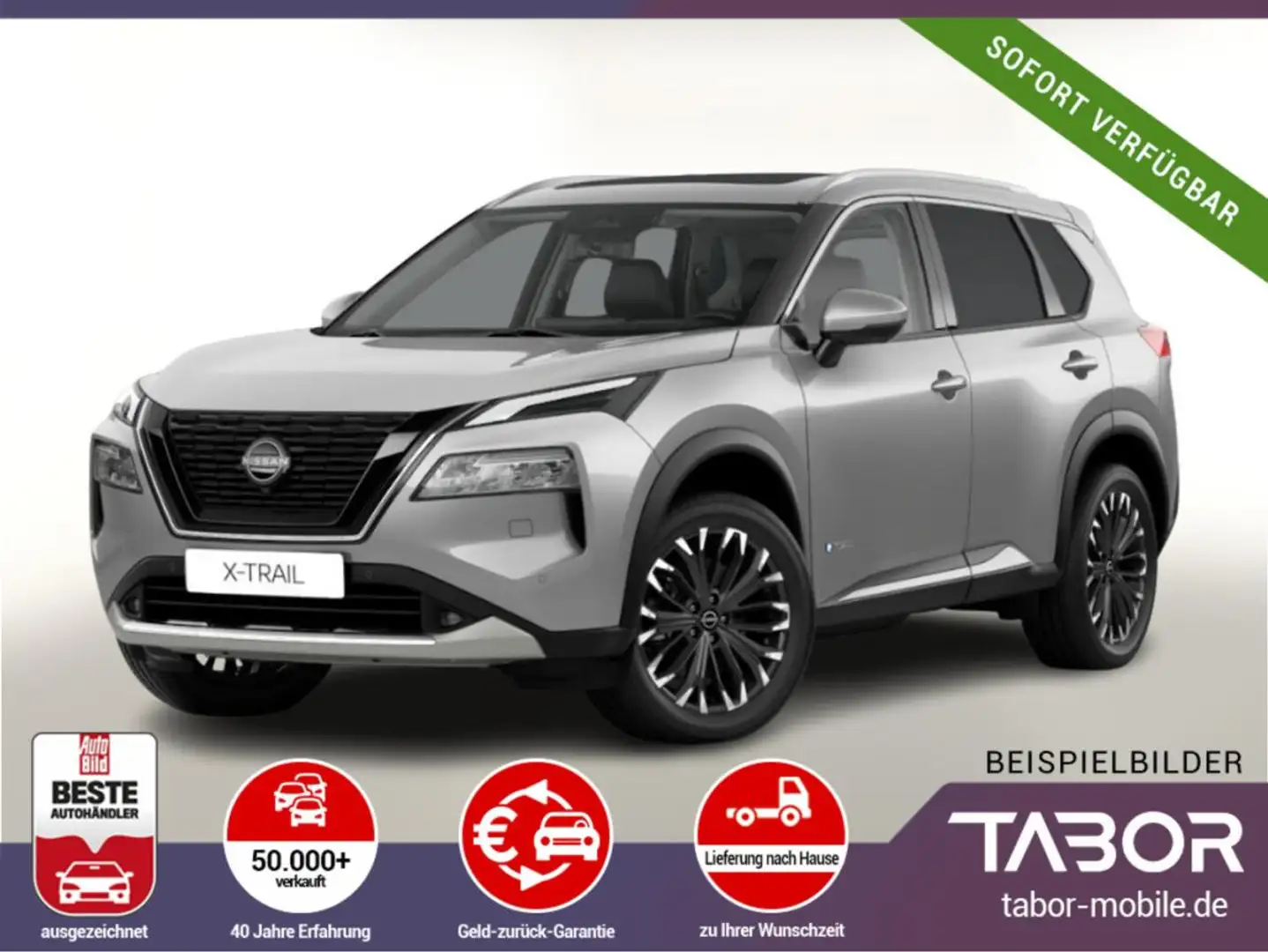 Nissan X-Trail 213 4x4 Tekna Pano ACC HUD 360° eHK SHZ Silber - 1
