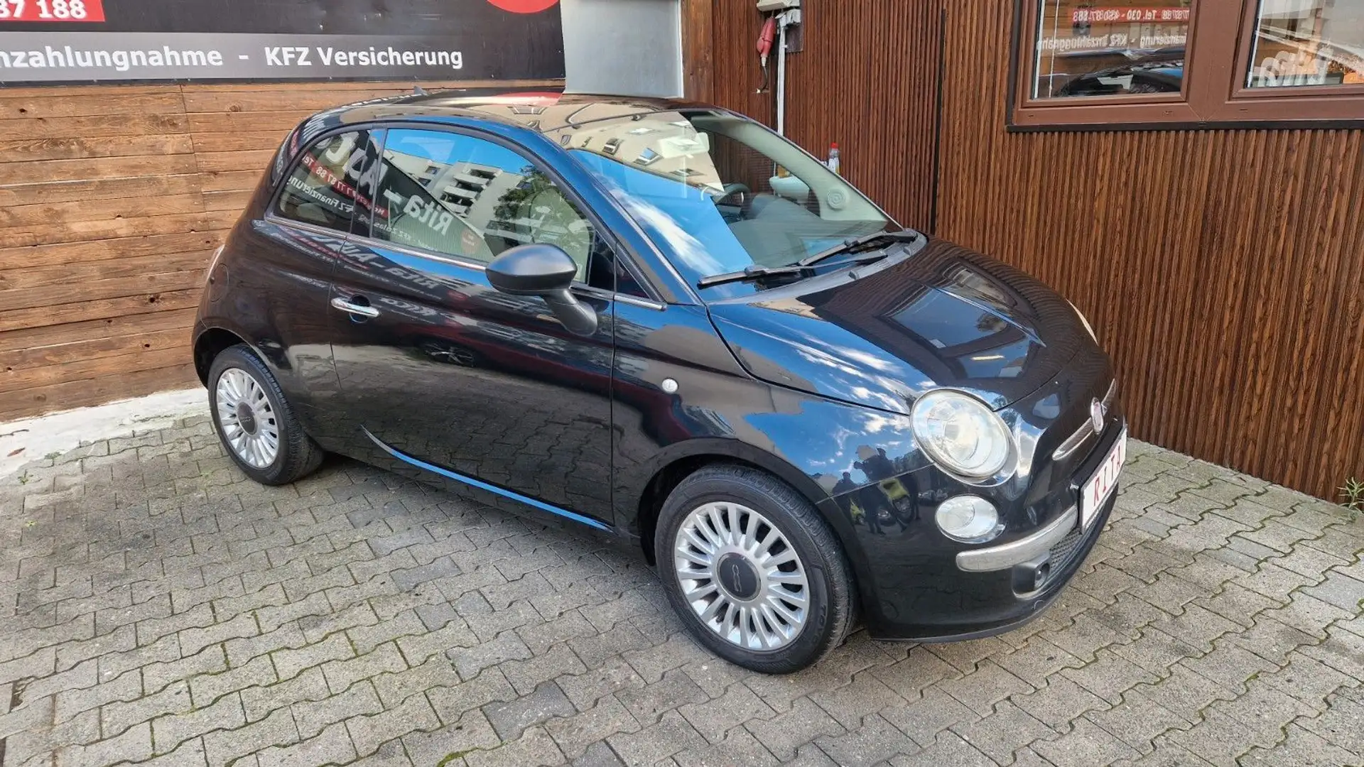 Fiat 500C 1.2 8V, Panorama, Klima, Tüv Neu Zwart - 2