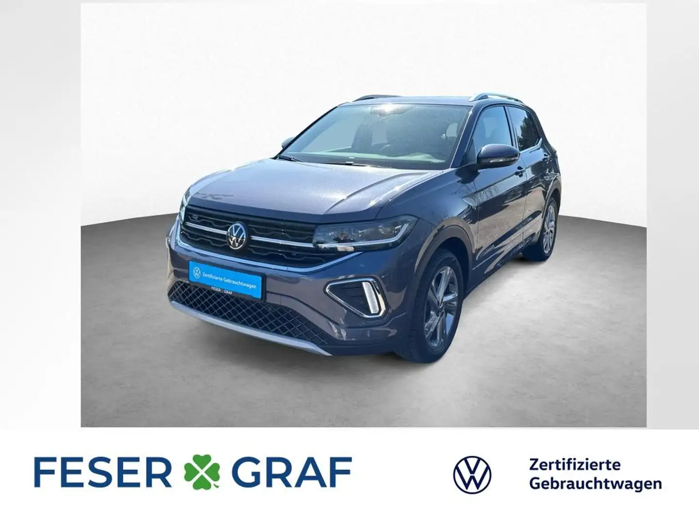 Volkswagen T-Cross 1.0 TSI R-LINE NAVI AHK KAM MATRIX Grau - 1