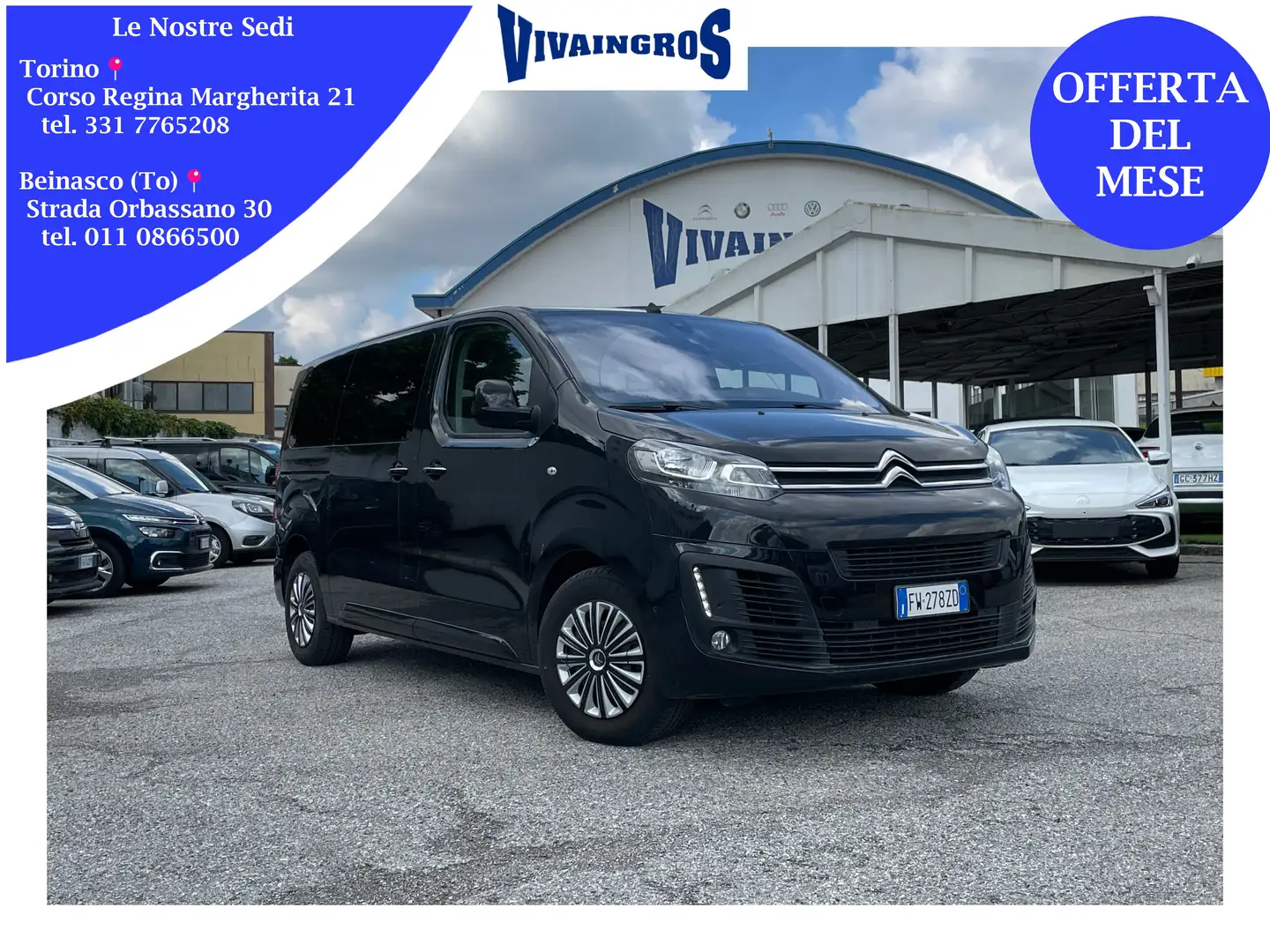 Citroen Jumpy SpaceTourer 2.0 BlueHDi 150CV Business 9 POSTI Nero - 1