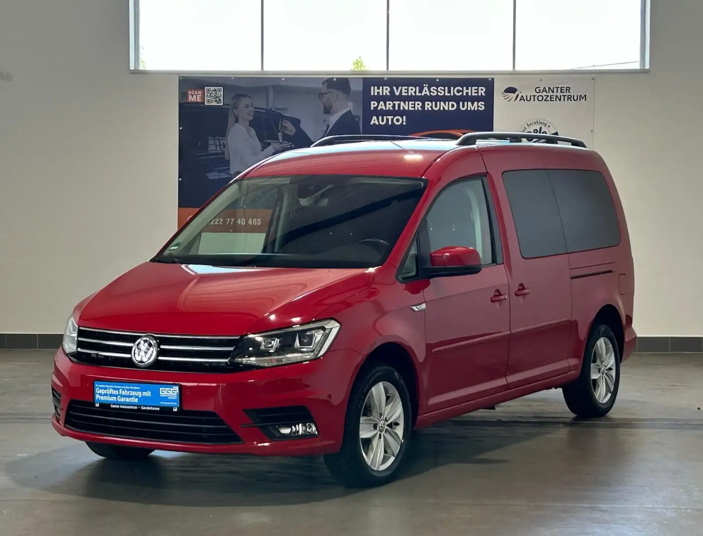 Volkswagen Caddy Maxi 2.0 TDI DSG AHK+NAVI+7 SITZER Rot - 1