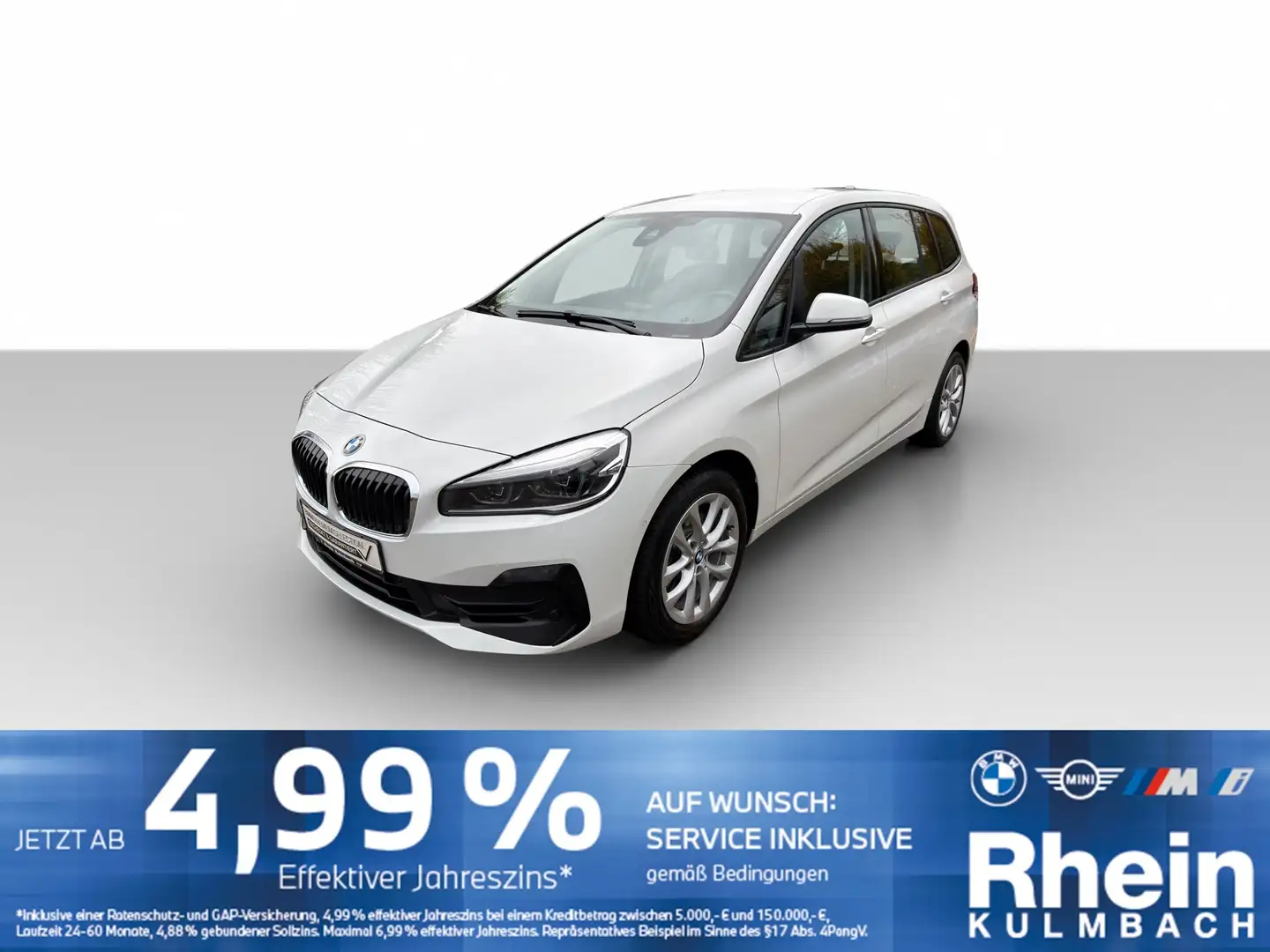 BMW 218 d Gran Tourer Advantage Navi LED Sportsitze Weiß - 1