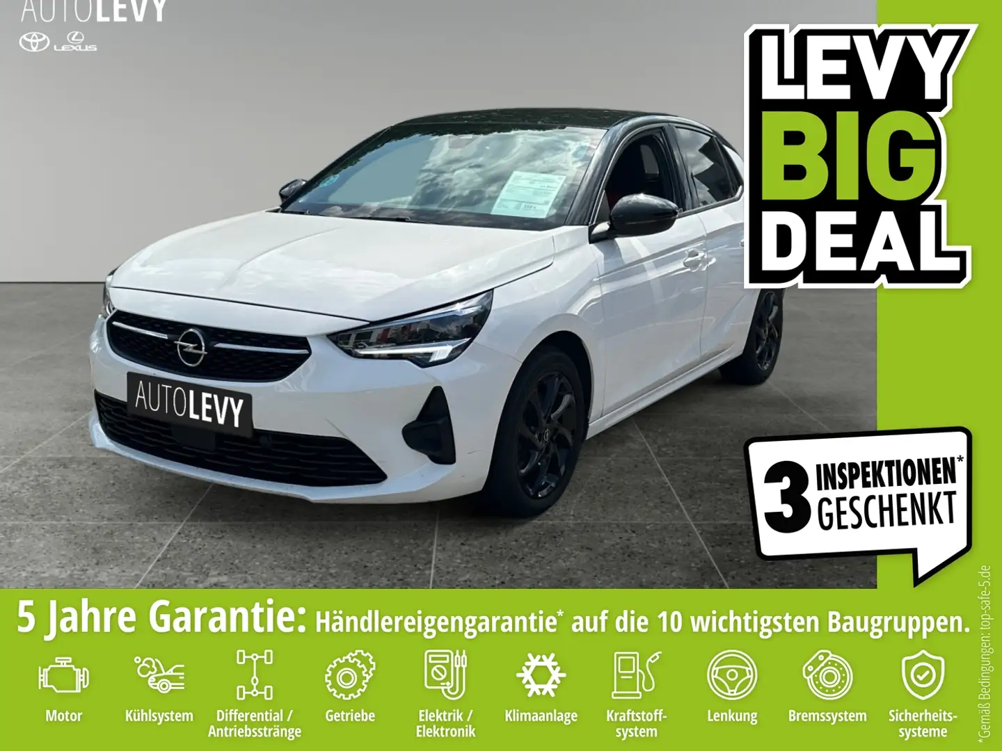 Opel Corsa F 1.2 Turbo GS FLA LM LED S-Sitz SpurH Alb - 1