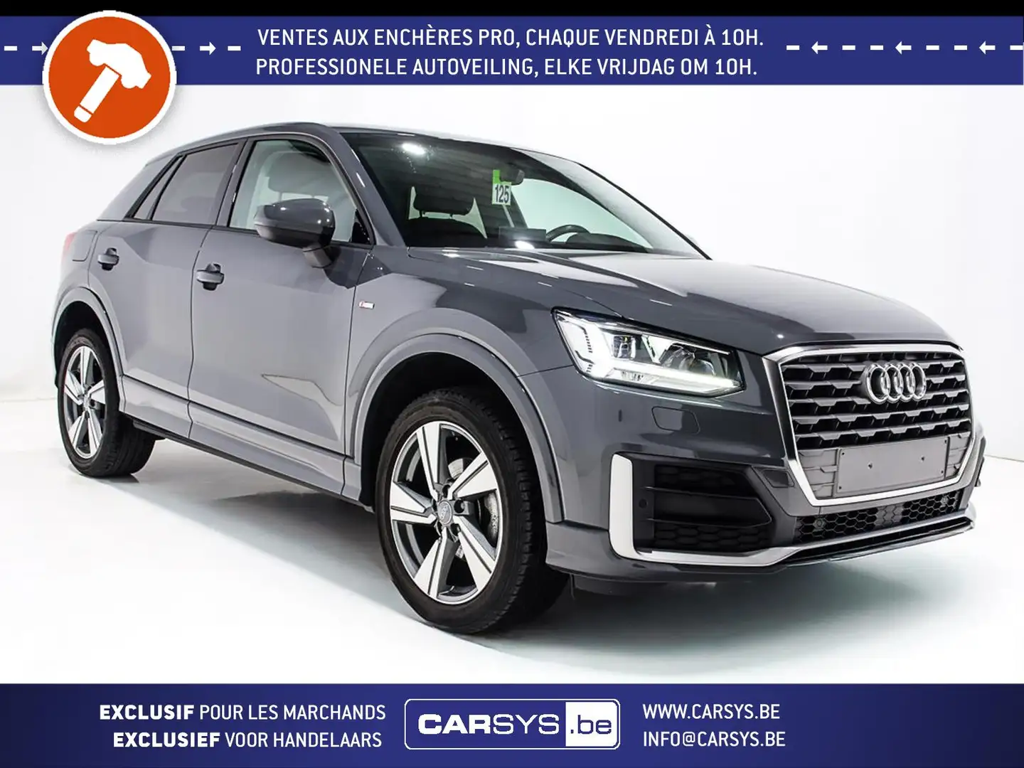 Audi Q2 1.0 TFSI 115- S LINE LED - 18 - GPS Grijs - 1