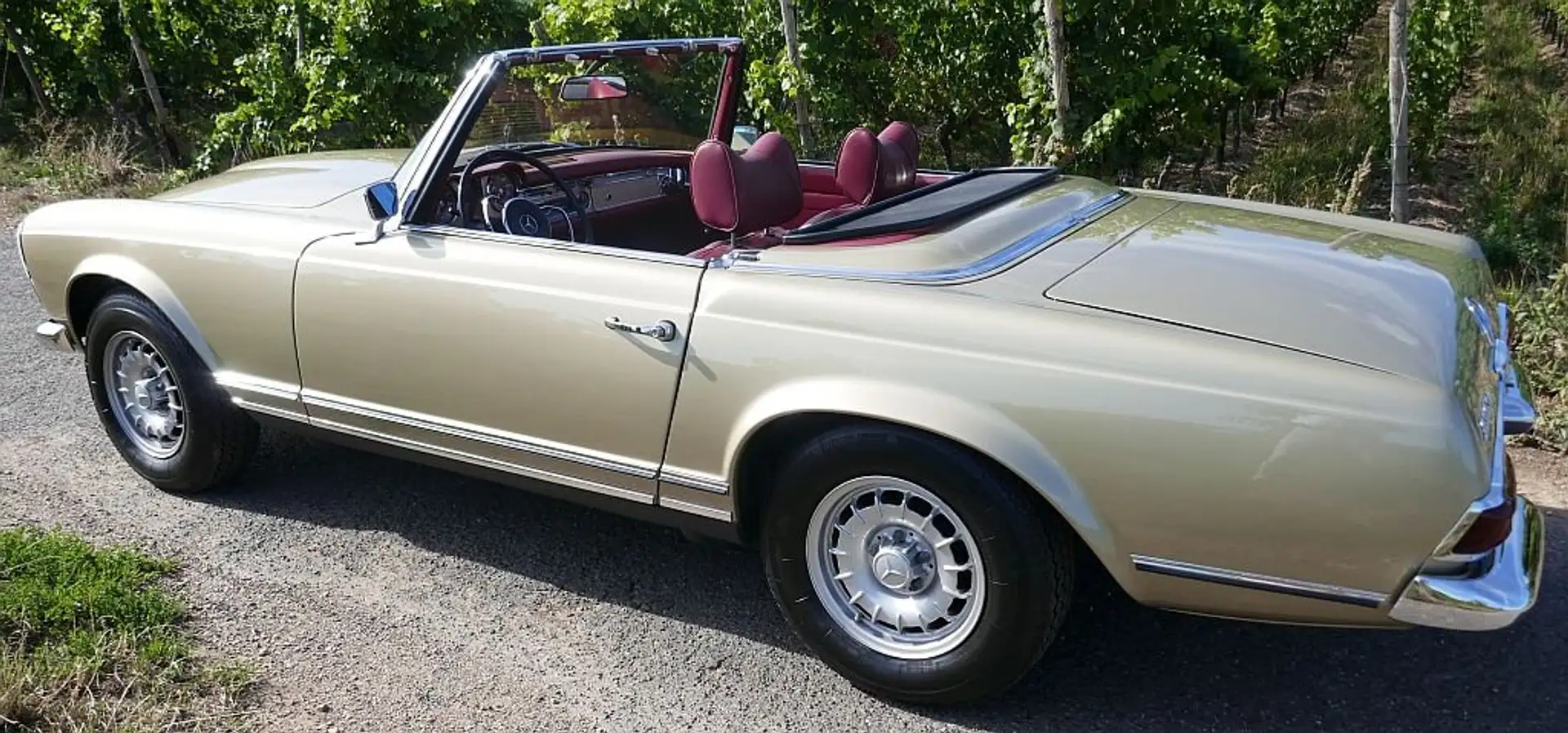Mercedes-Benz SL 230 4-Gang, Servolenkung, Vollleder, Hardtop Золотий - 2