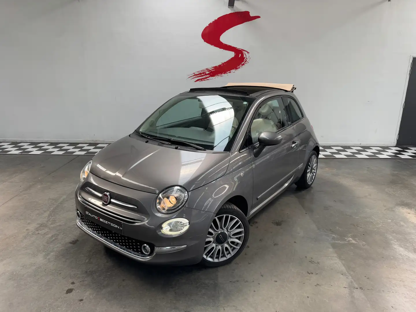 Fiat 500C 1.2i Lounge Gris - 1