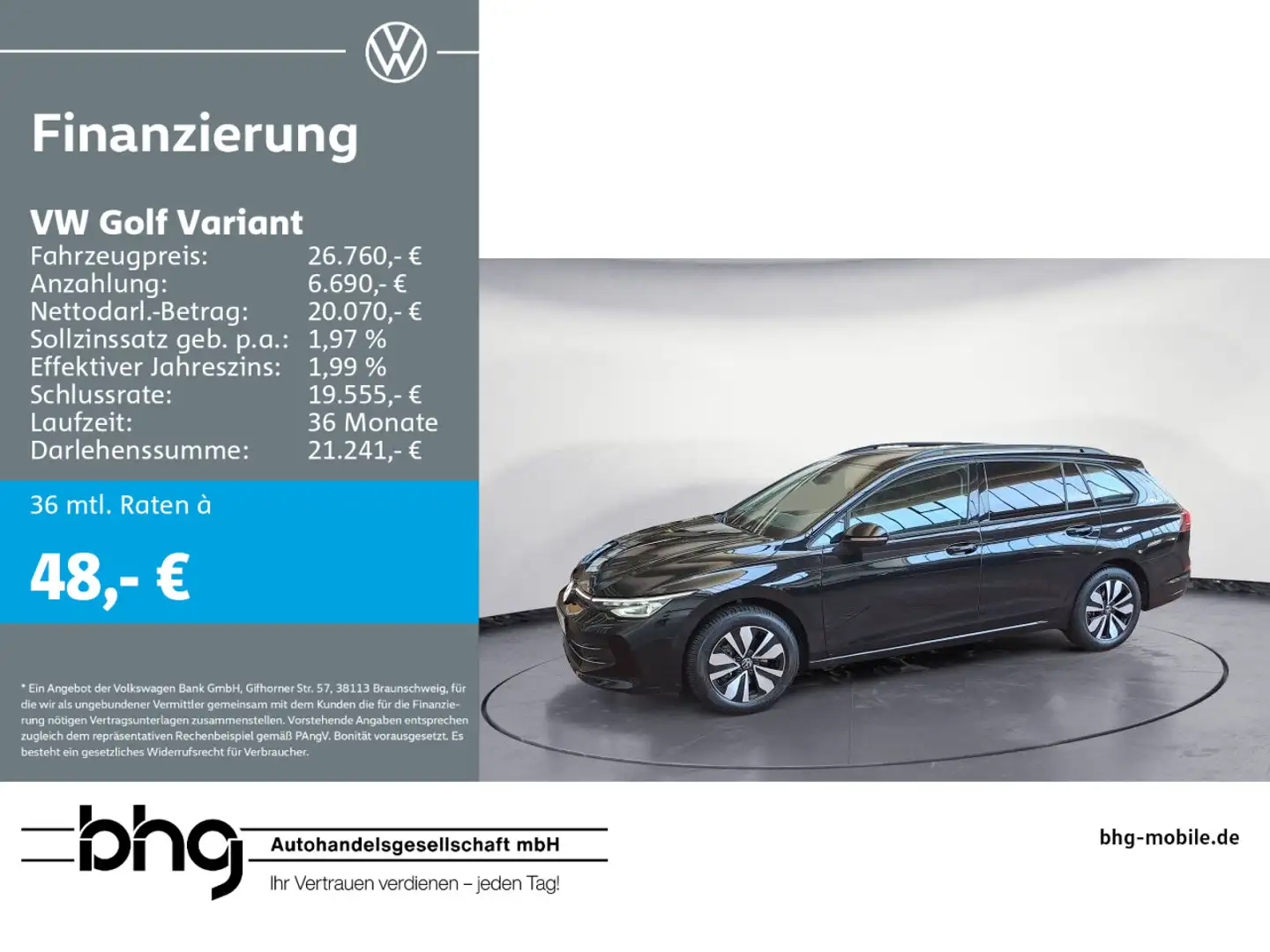 Volkswagen Golf Variant 1.5 TSI GOAL *AHK*ACC*KAMERA*LED+* Noir - 1