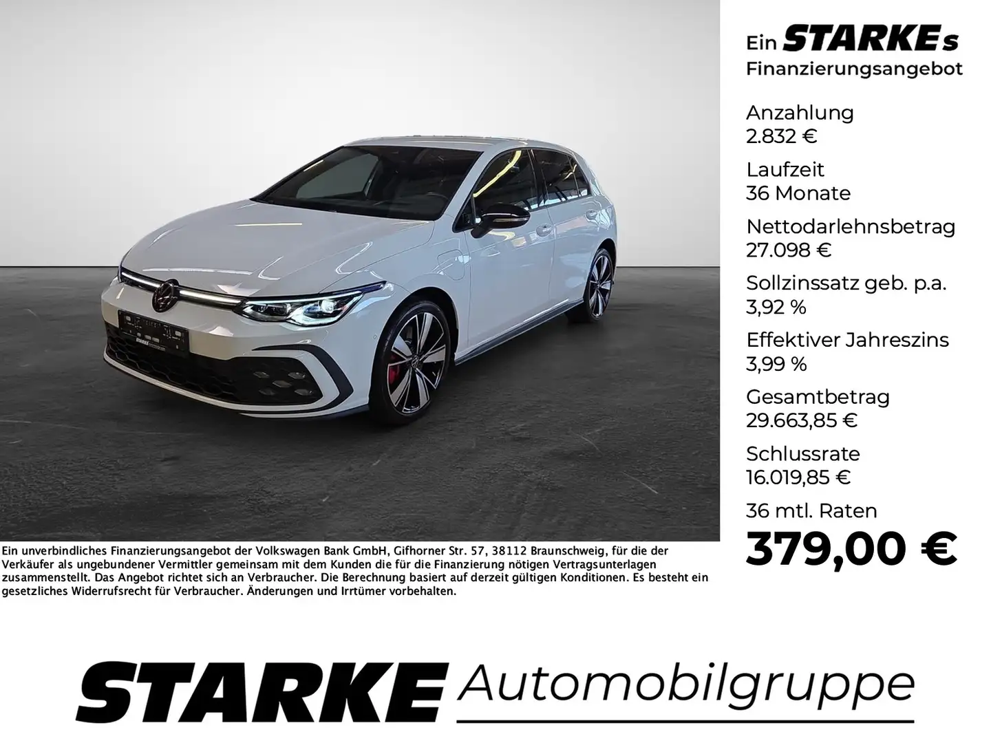 Volkswagen Golf GTE 1.4 TSI DSG eHybrid LED-Matrix AHK Navi Digital... Weiß - 1