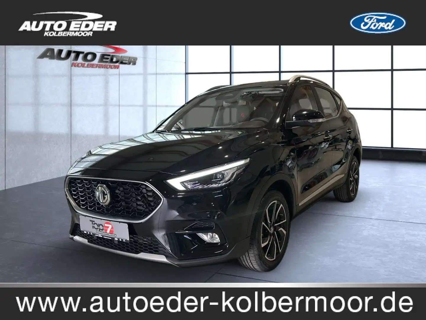 MG ZS Luxury Bluetooth Navi LED Vollleder Klima Zwart - 1