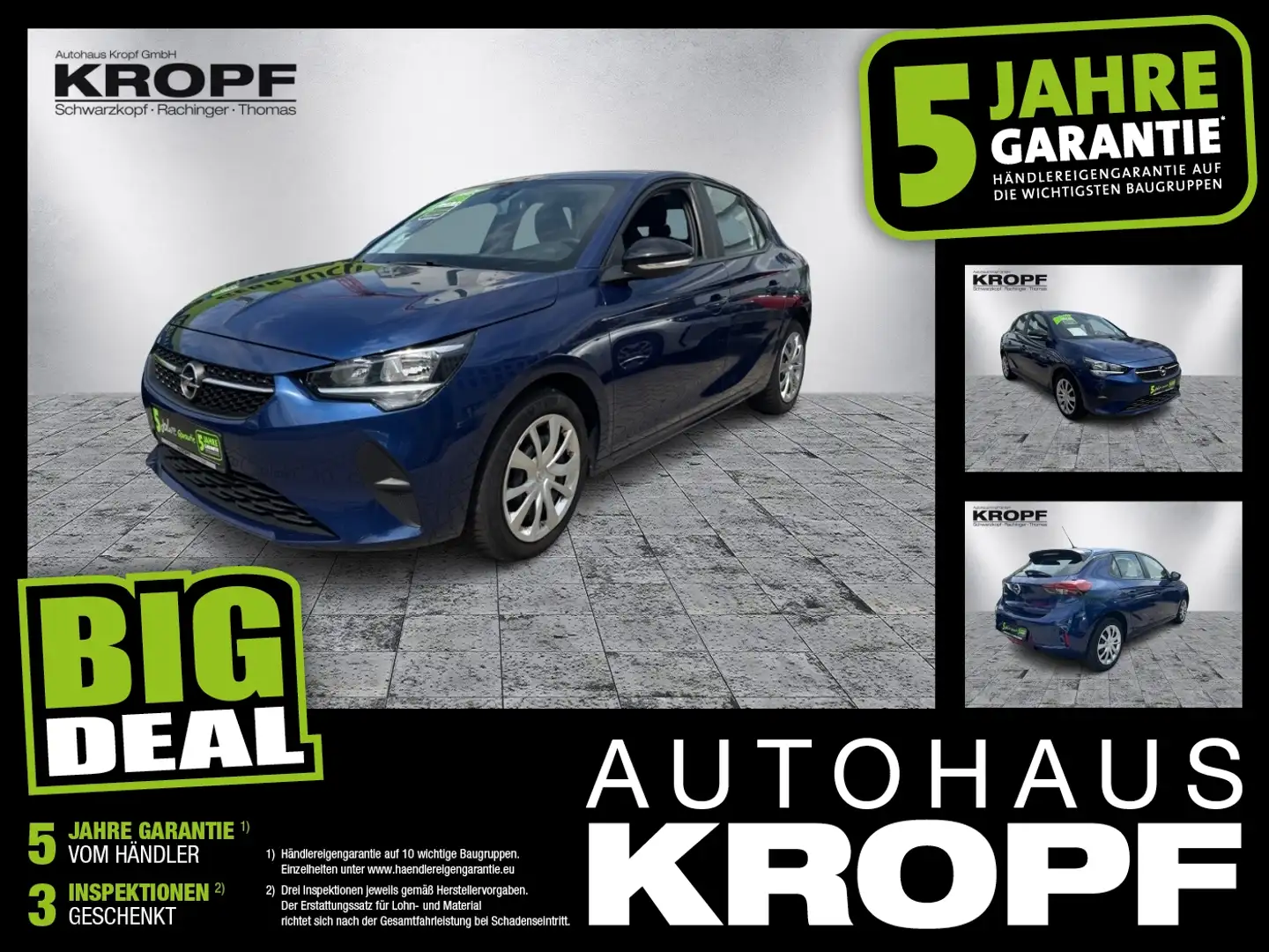 Opel Corsa F 1.2 Turbo Edition SHZ+Kam.+PDC+SpurH Blauw - 1