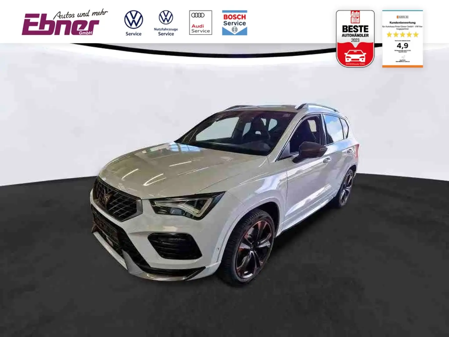 CUPRA Ateca VZ 4DRIVE DSG AHK+KAMERA+KEYLESS+LED+NAVI+APP+19 A Weiß - 1