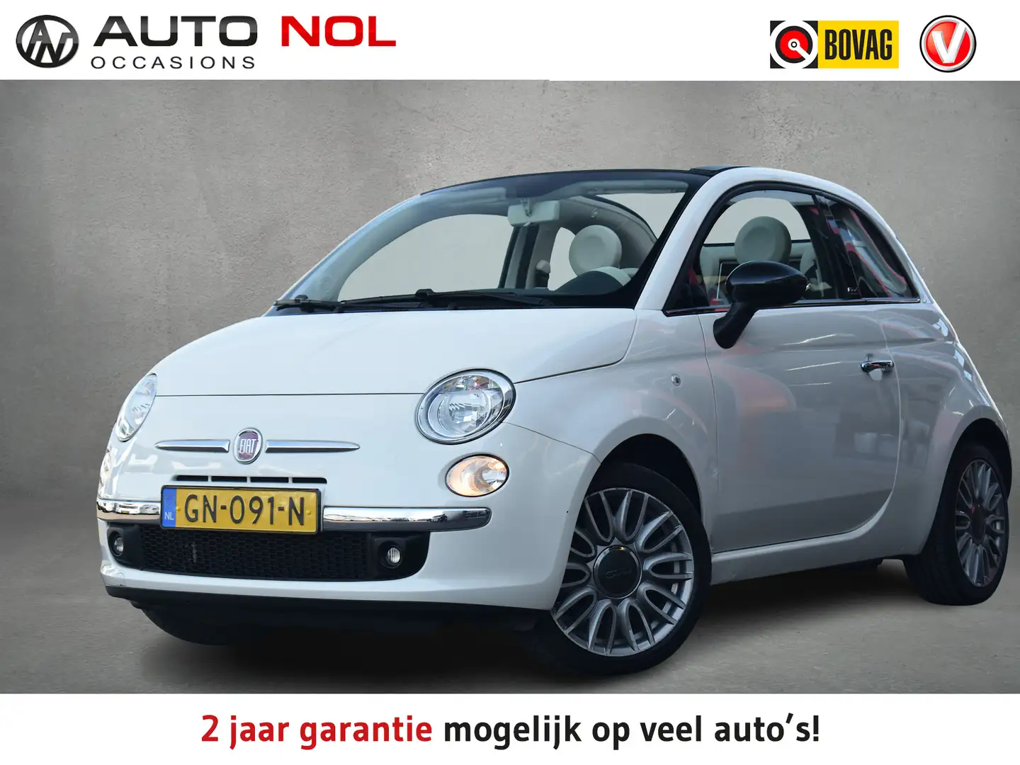 Fiat 500C 0.9 TwinAir Turbo Cult | Leer | Virtual | Cabrio | Wit - 1
