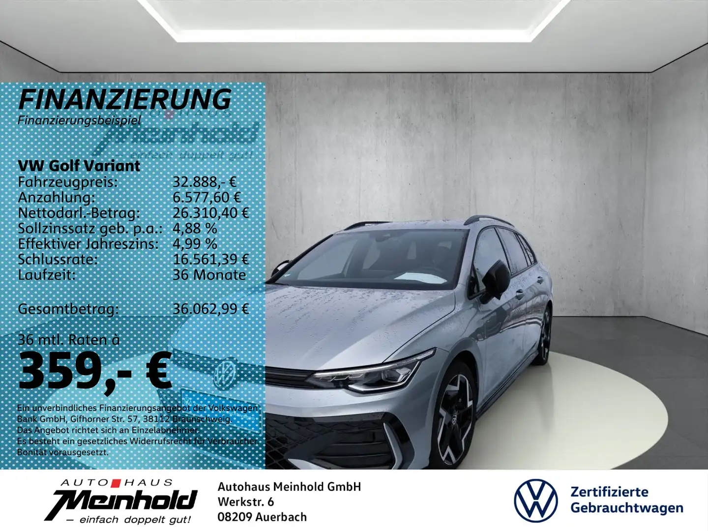 Volkswagen Golf Variant 1.5 TSI R-Line Black Style, Kamera, Silber - 1