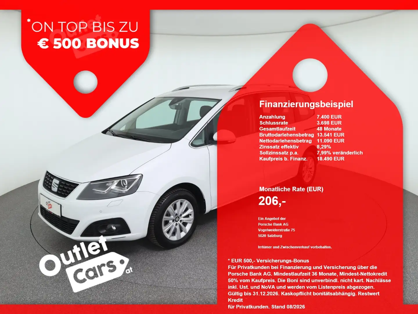 SEAT Alhambra 2.0 TDI Style ASSIST+NAVI+RFK+DynLicht Weiß - 1