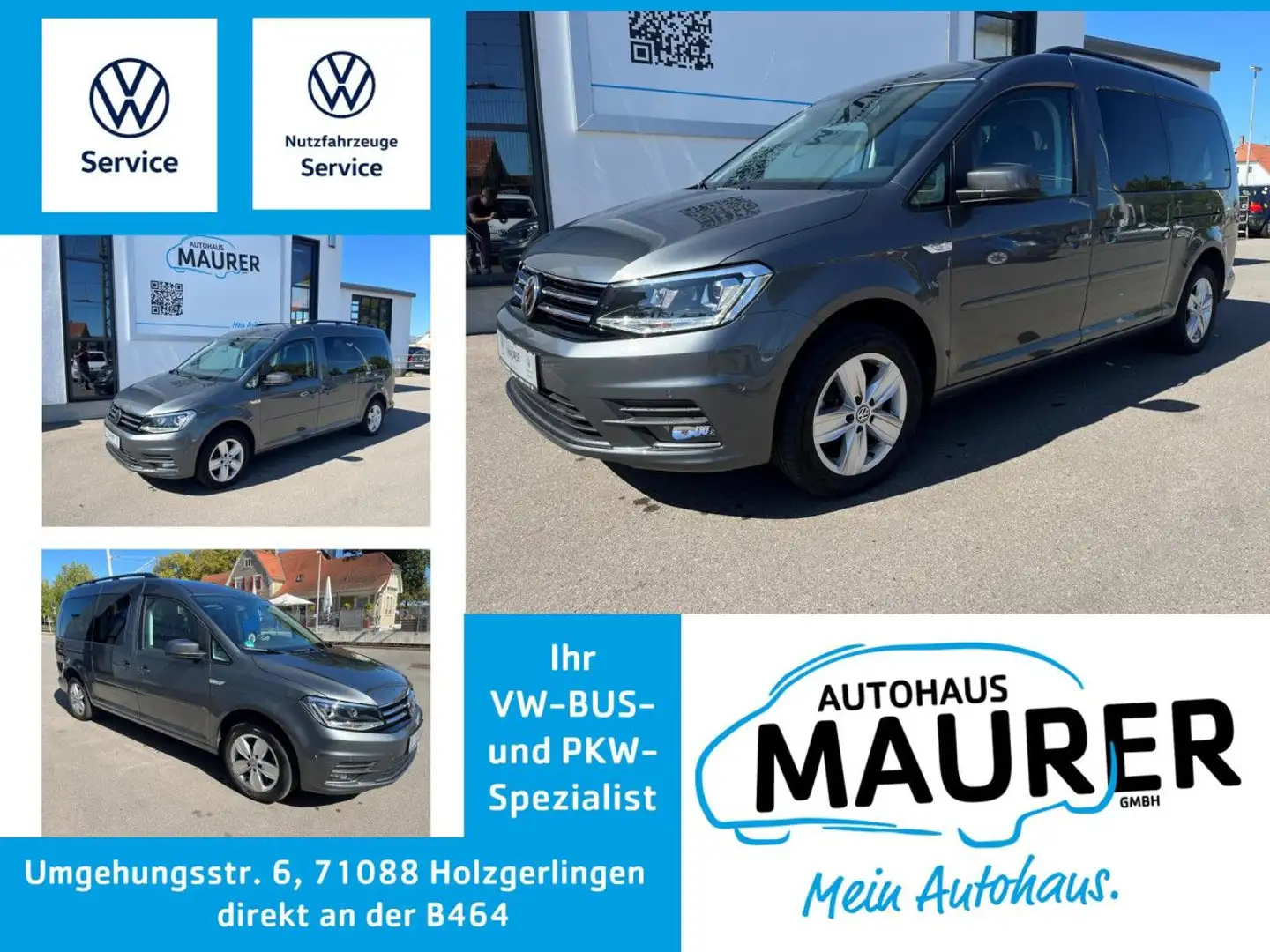 Volkswagen Caddy Maxi Comfortline 2,0 TDI Xenon 7-Sitzer Navi Grau - 1
