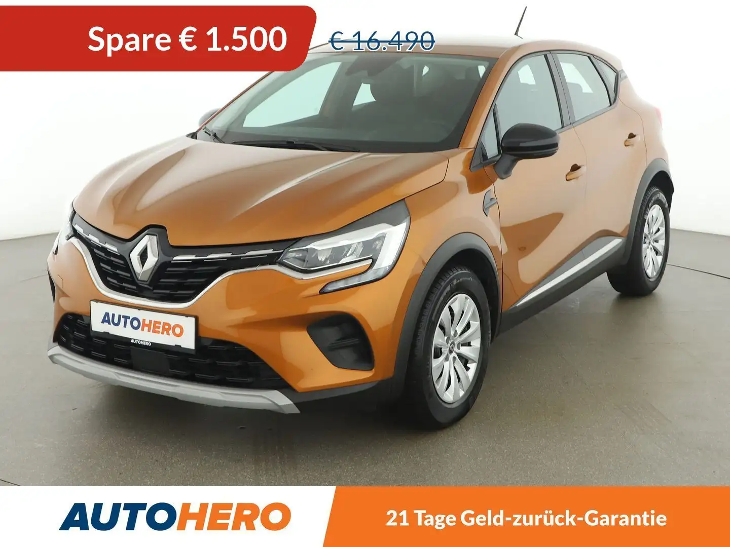 Renault Captur 1.0 TCe Zen *LED*SPUR*KLIMA*BT* Orange - 1