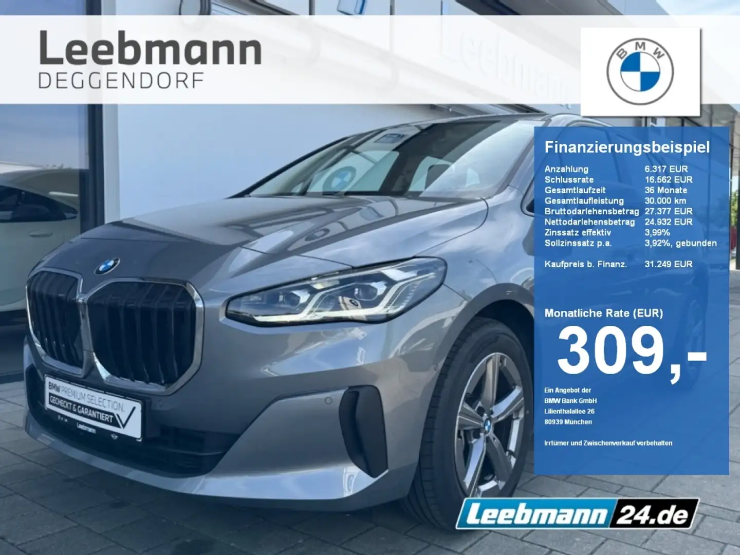 BMW 218 i Active Tourer Premium GARANTIE bis 02/2029 Gris - 1