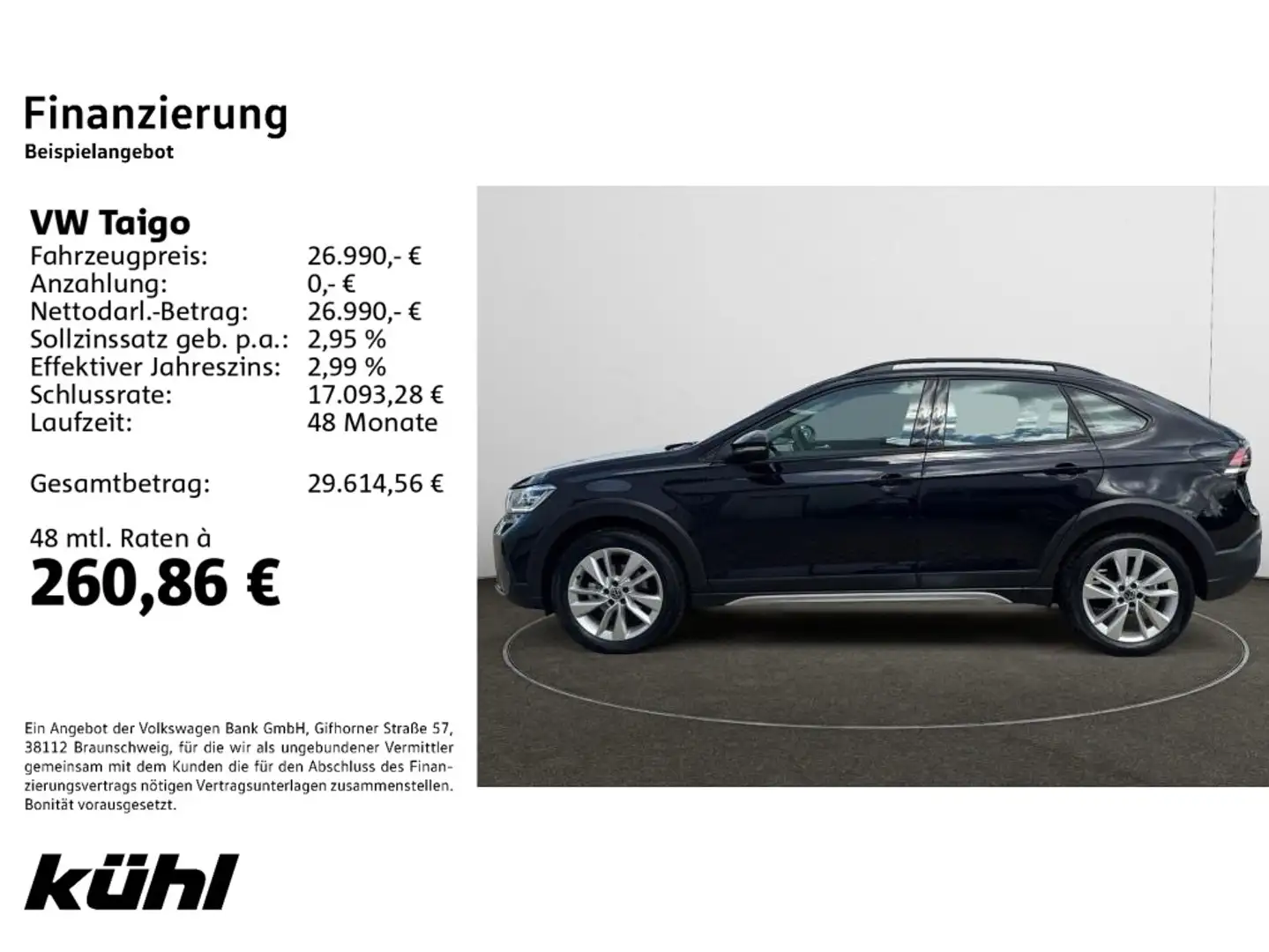 Volkswagen Taigo 1.0 TSI DSG Life AHK,Matrix,LM17.SHZ., Schwarz - 2