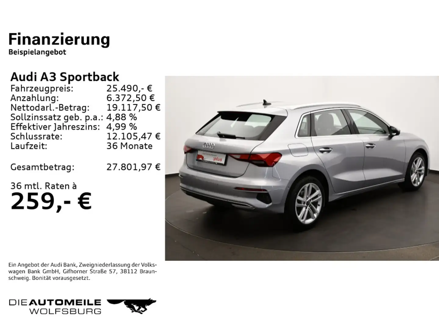 Audi A3 35 TDI S-tronic advanced LED/Einpar Silber - 2