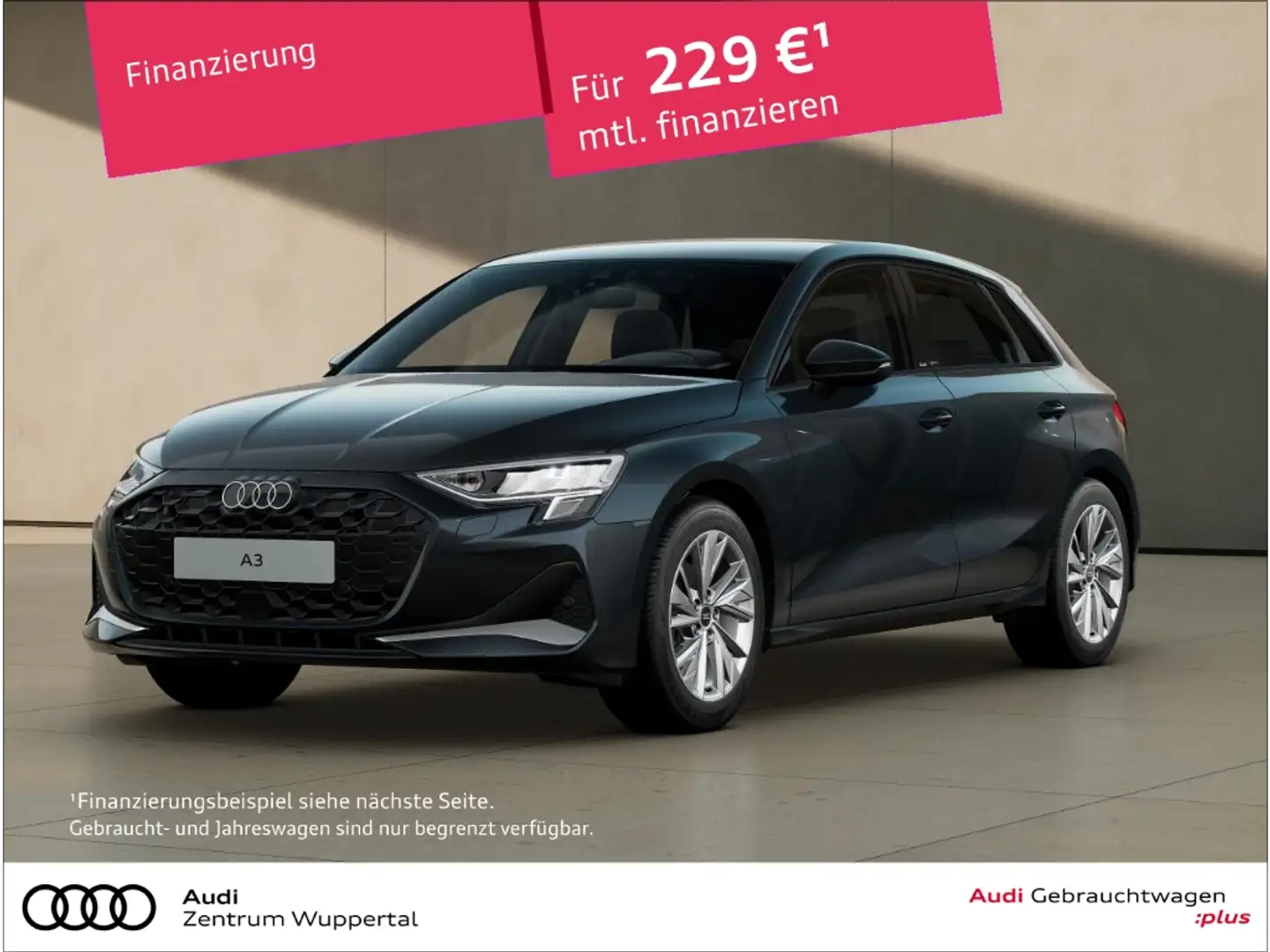 Audi A3 Sportback 30 TFSI AHK VIRTUAL PDC VO&HI SHZ DAB Ad Grau - 1