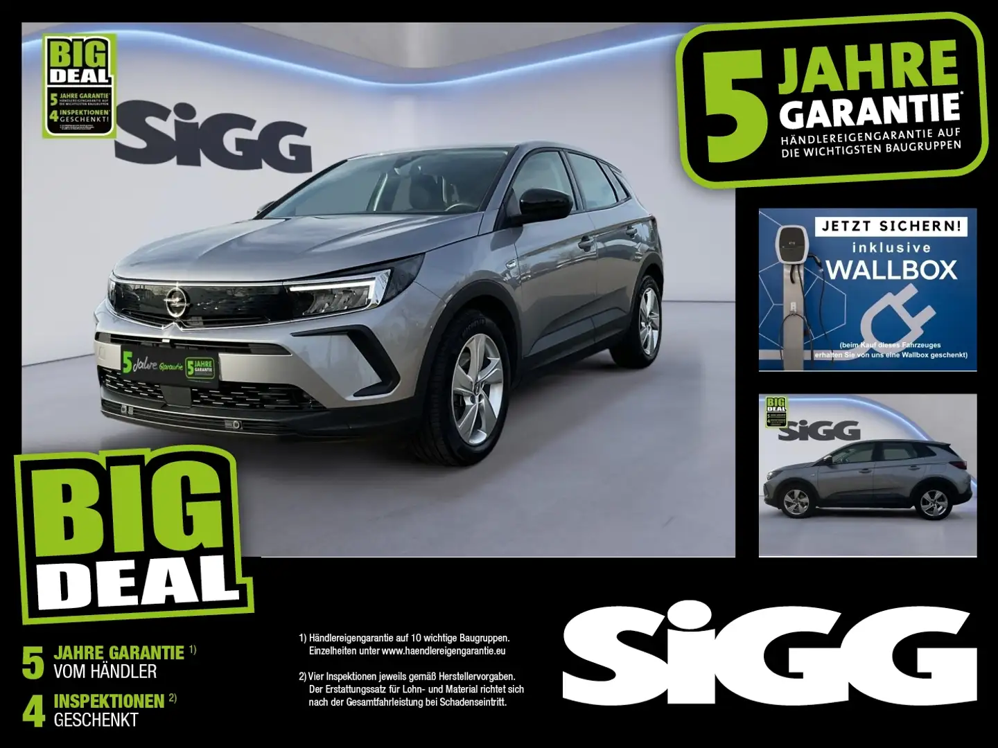 Opel Grandland 1.6 Turbo Hybrid mit AHK & Wallbox! Grau - 1