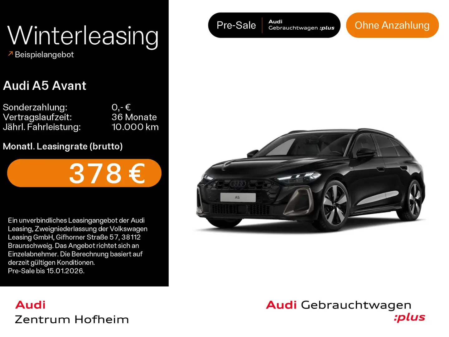 Audi A5 40 TDI S line edition one S tro*B&O*HUD Schwarz - 1