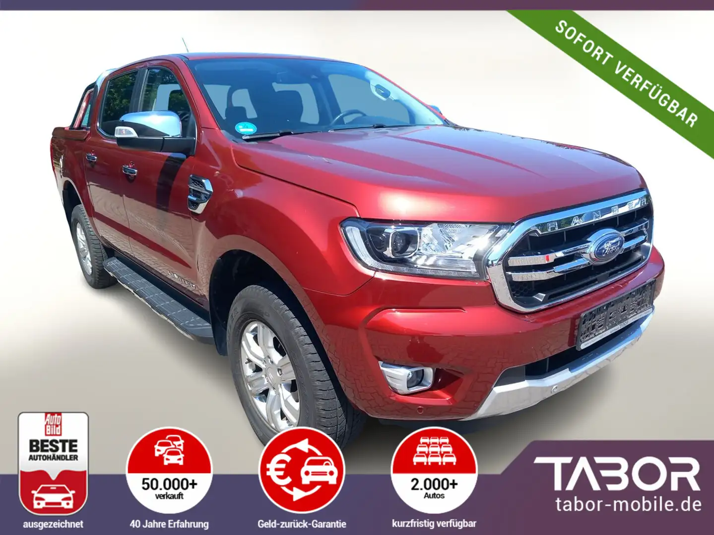 Ford Ranger 170 4x4 Limited DK AHK LED KamPDC OffRoad Rot - 1