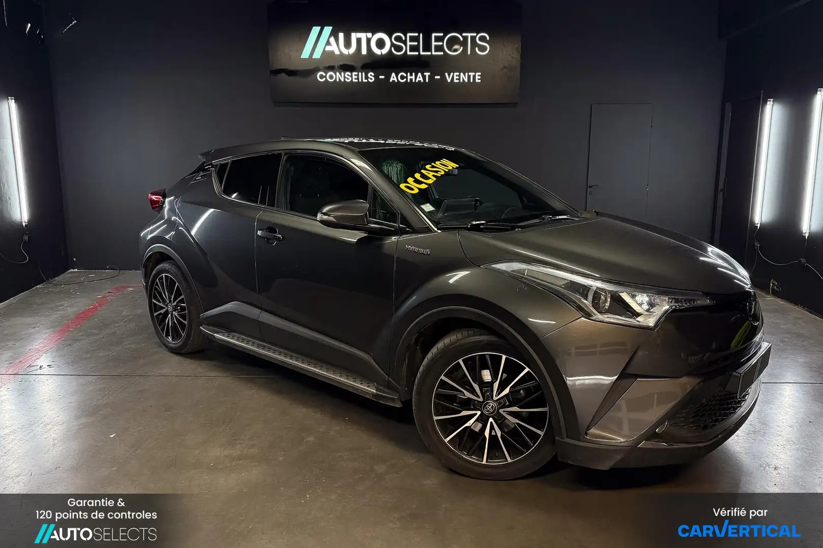 Toyota C-HR Dynamic Hybride 122h BVA | Carvertical Disponible  Gris - 1