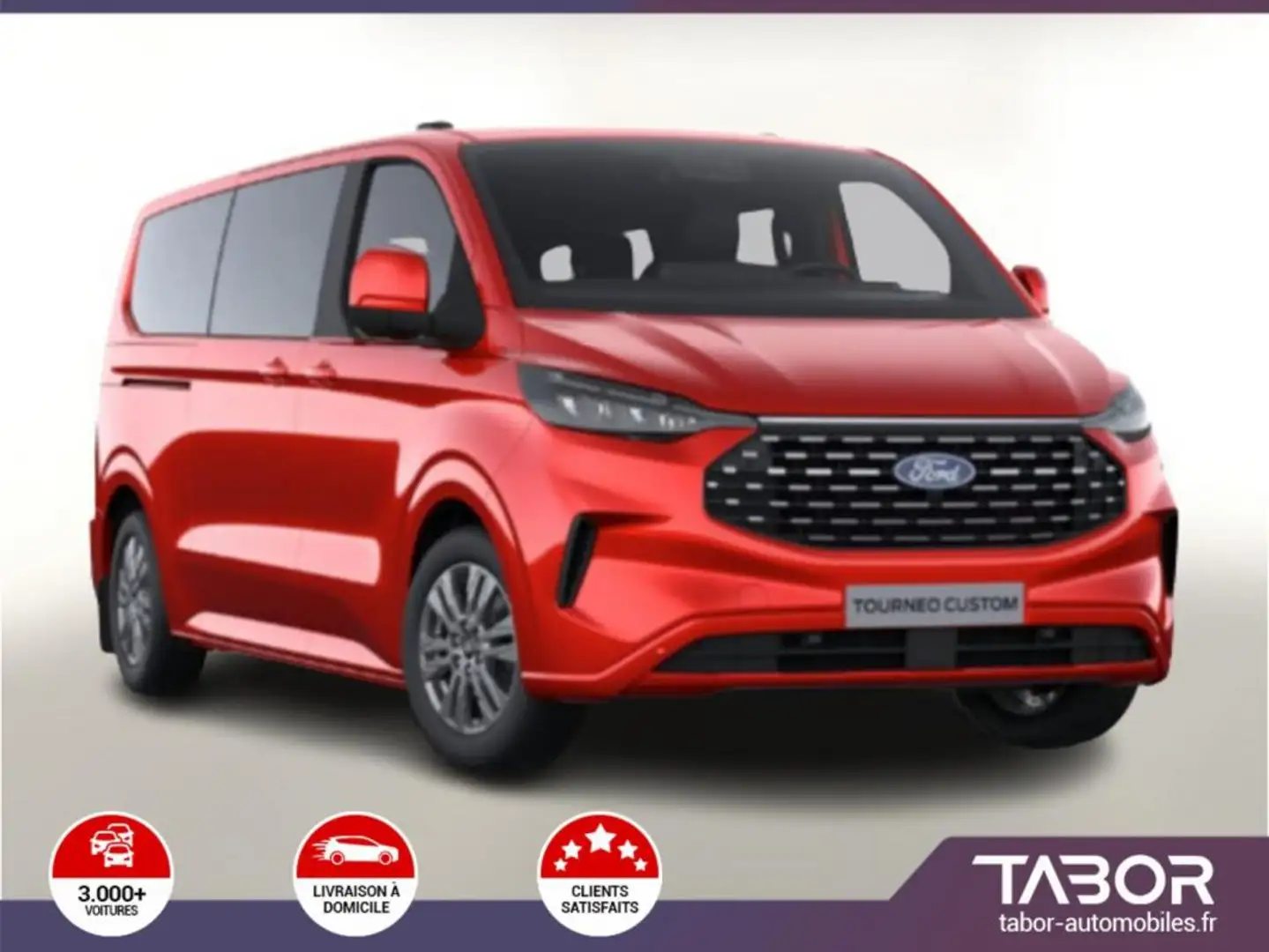 Ford Tourneo Custom TDCi 170 Aut Tit 320L2 ACC Rood - 1