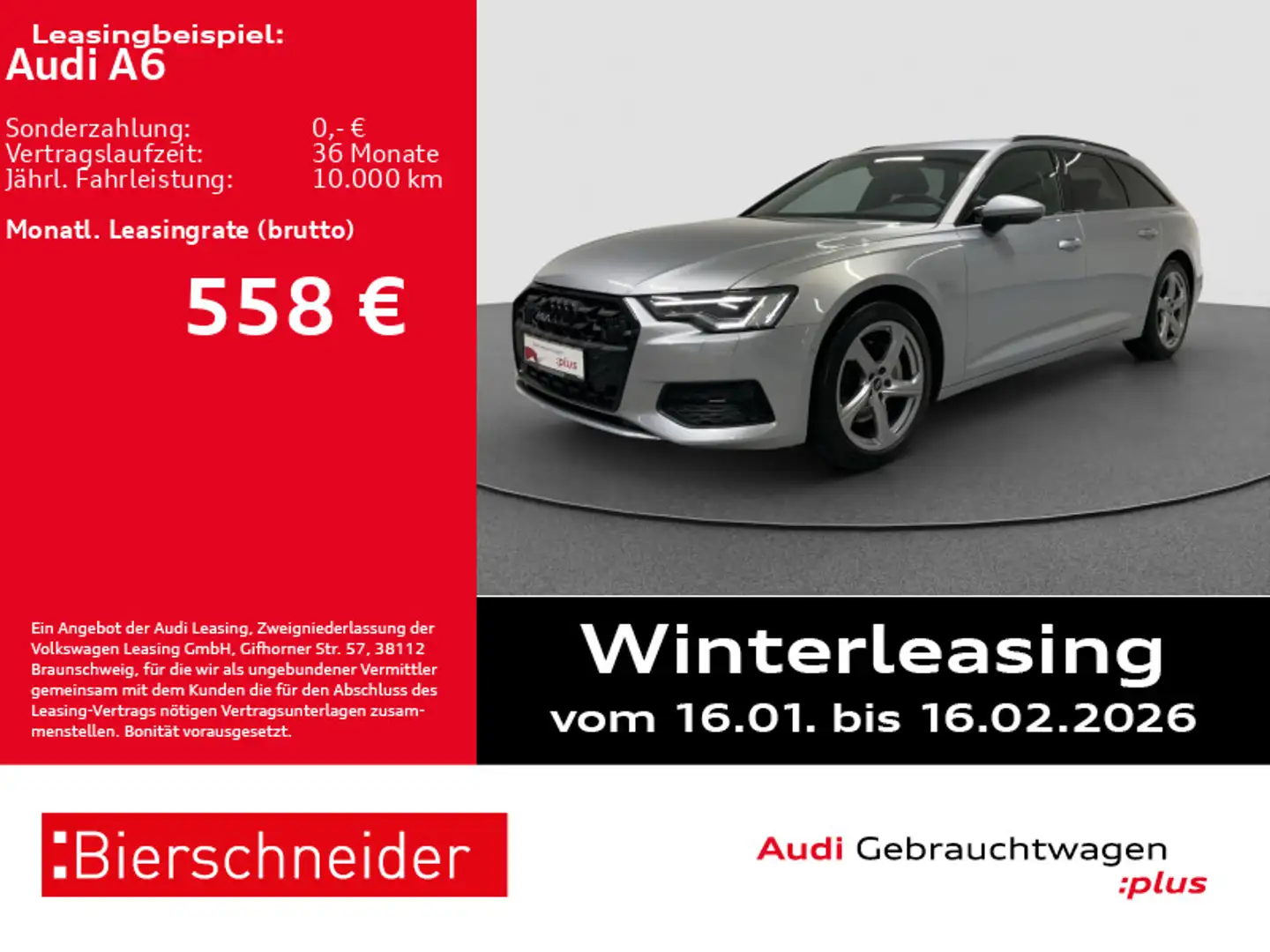 Audi A6 Av 45 TDI qu advanced Black AHK MATRIX CAM AC Silber - 1