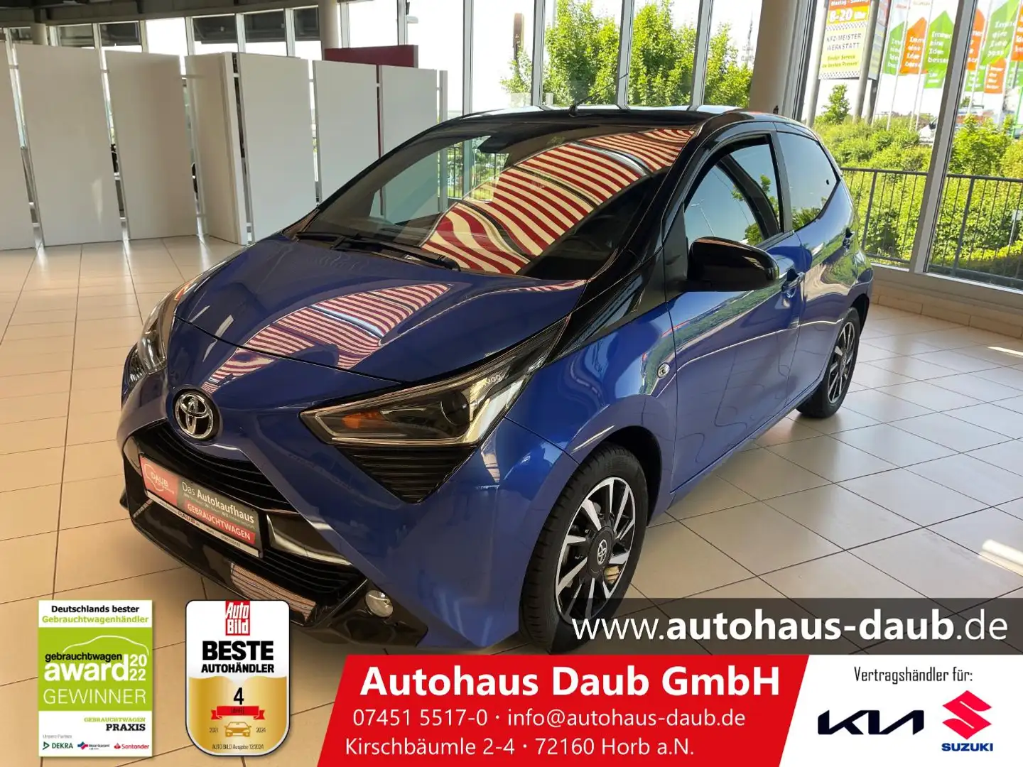 Toyota Aygo 1.0 x-final+Klimaautomatik+Alu+DAB+Apple+++ Blau - 2