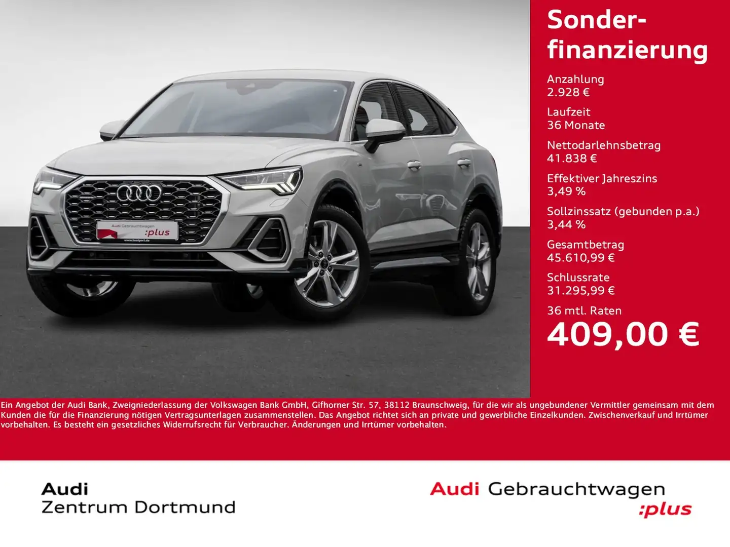 Audi Q3 Sportback 40 quattro S LINE AHK CAM ACC LM19 Ezüst - 1