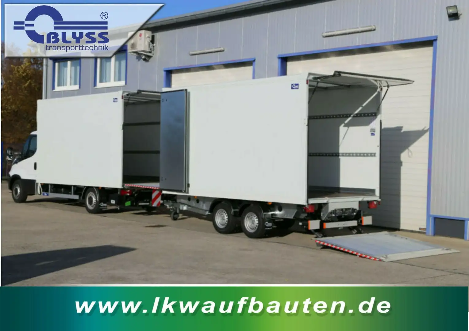 Iveco Daily Durchladezug mit Anhänger Kofferaufbau Weiß - 1