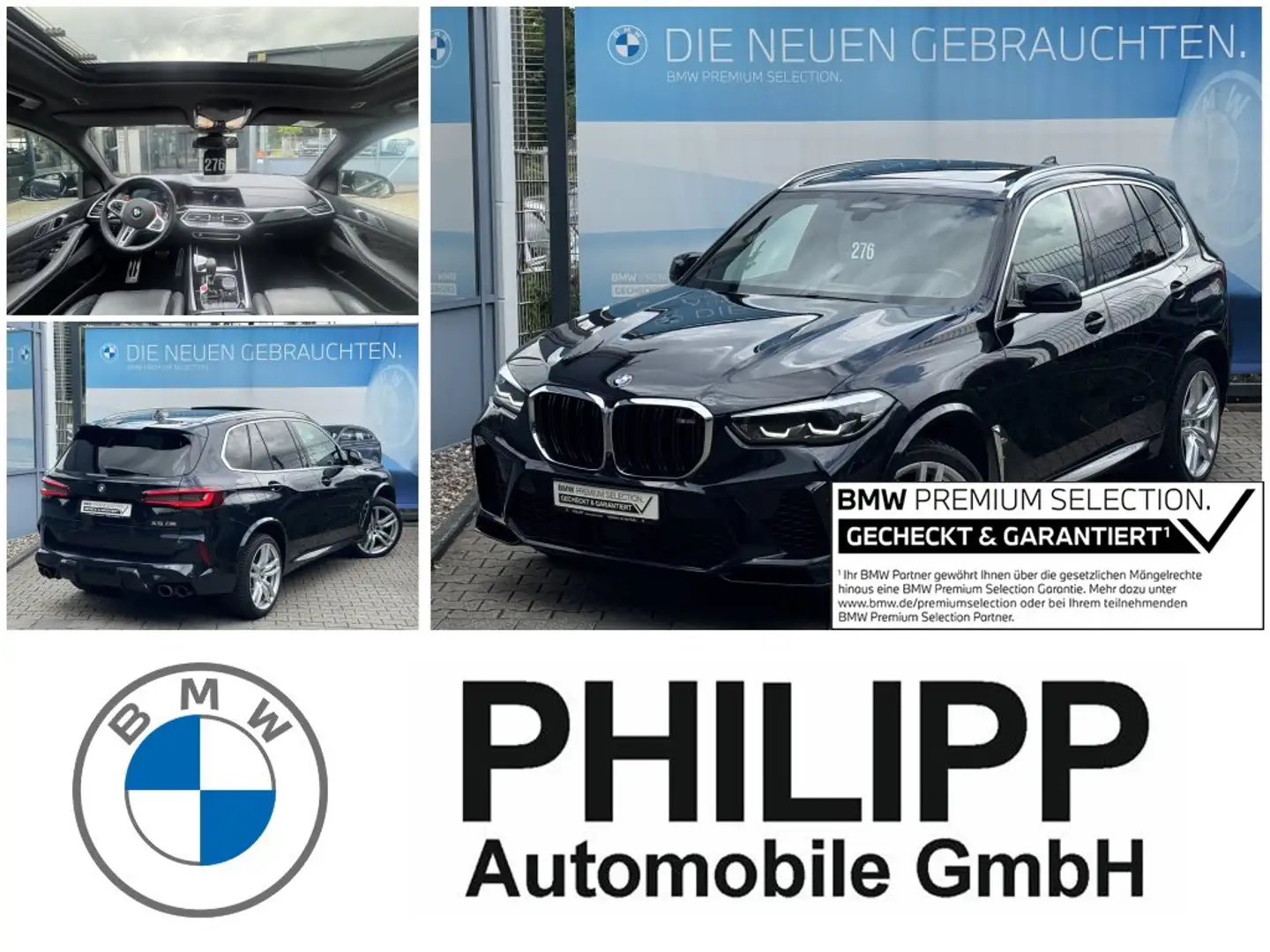 BMW X5 M PANO AHK DA-Prof h&k PA+ Soft-Close Ad-LED Чорний - 1
