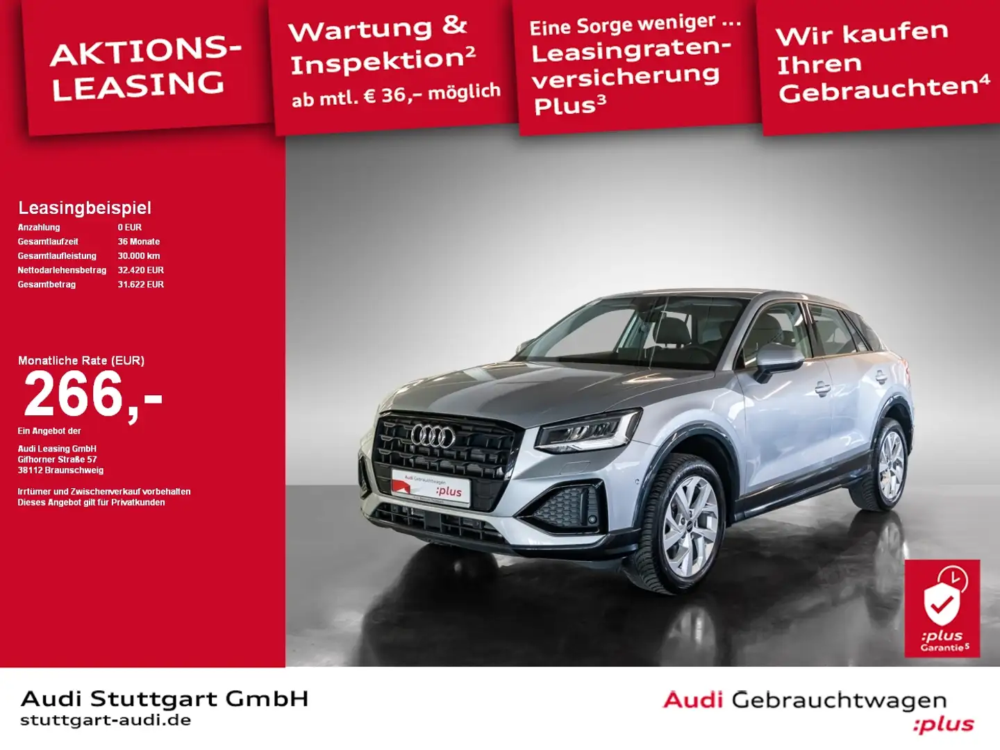 Audi Q2 Advanced 35 TDI S tronic SHZ Keyless Navi VC Silber - 1