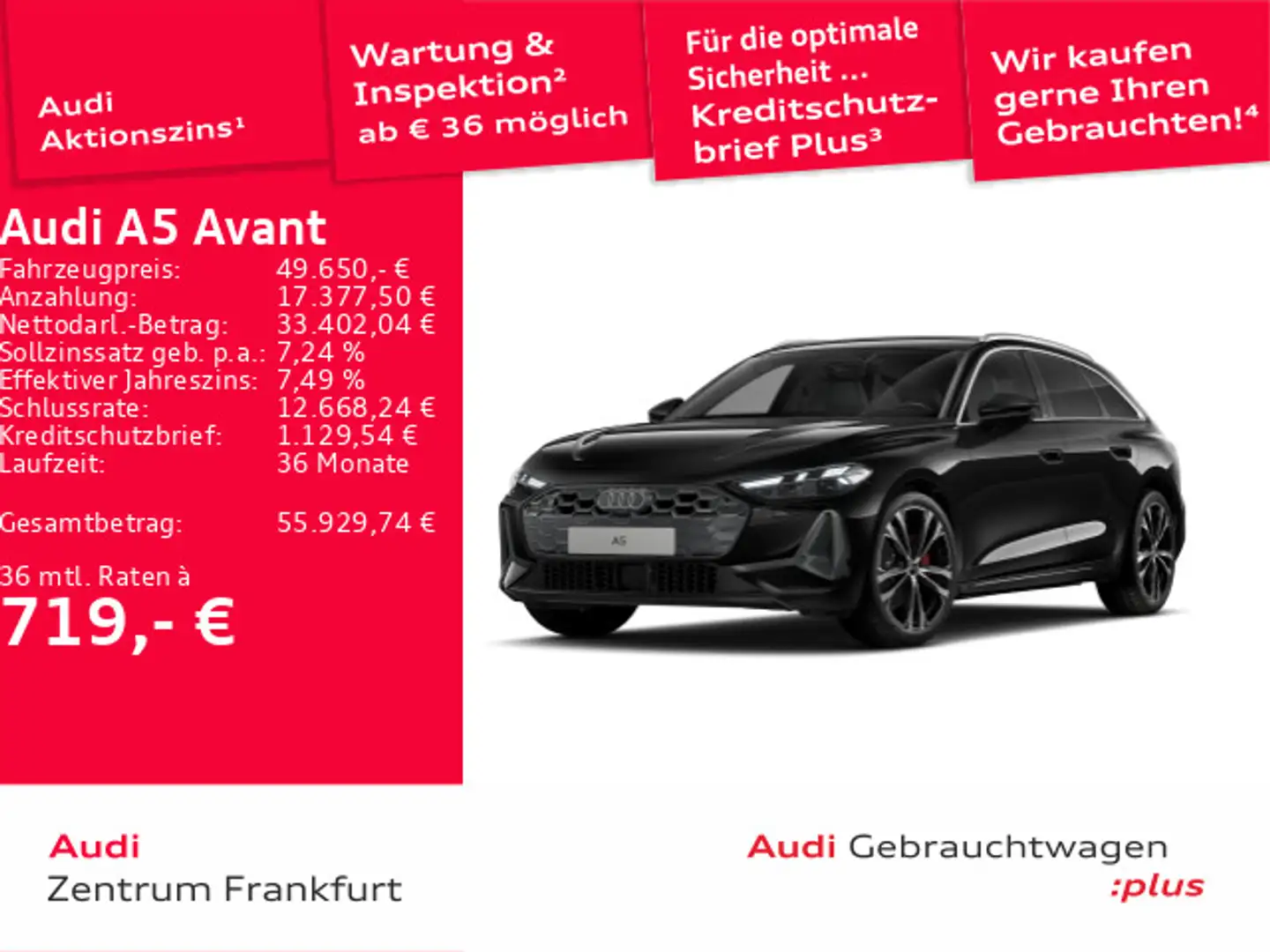 Audi A5 TFSI advanced S tronic Matrix-LED Navi Schwarz - 1
