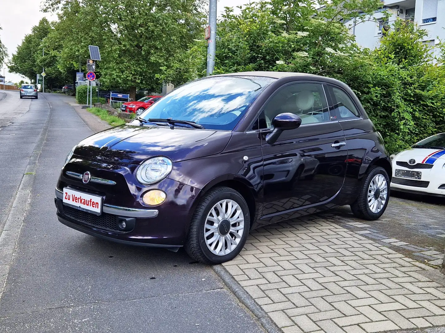 Fiat 500 Lounge/Allwetterreifen/Zahnriemen gewechselt/Klima Violett - 1