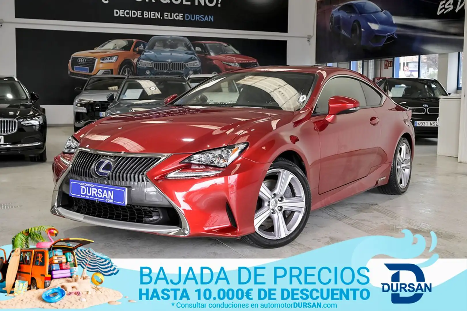 Lexus RC 300h 2.5  Executive Rojo - 1