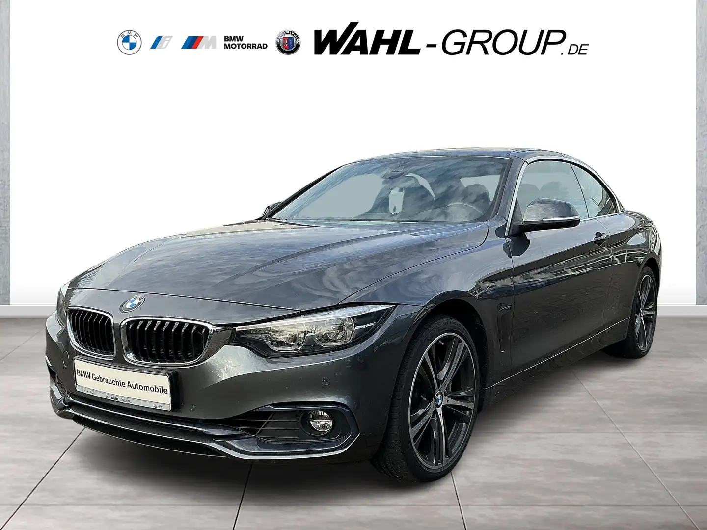 BMW 440 i xDrive CABRIO SPORT LINE NAVI PROF LEDER HUD A Grau - 1