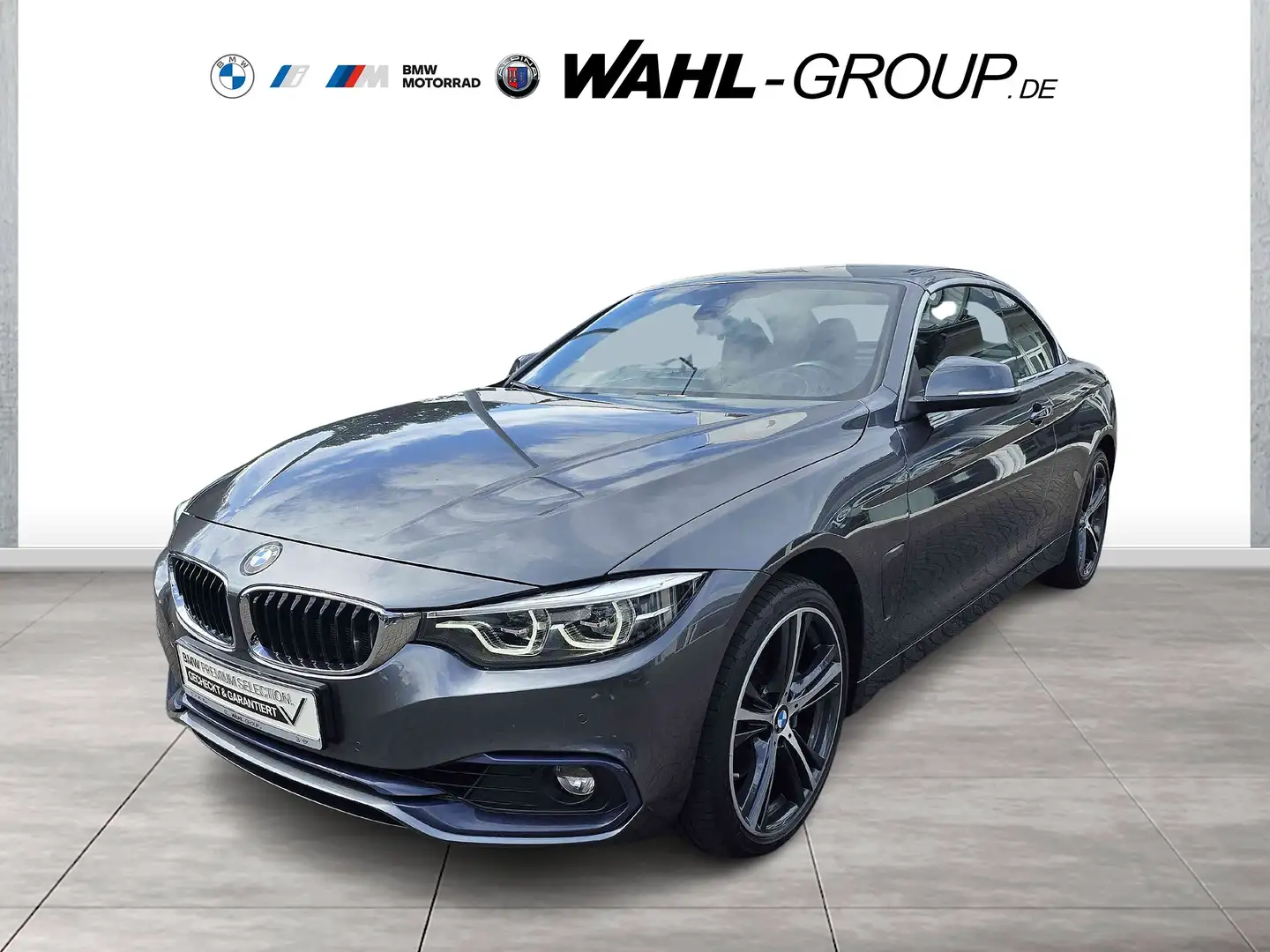 BMW 440 i xDrive CABRIO NAVI PROF LEDER HUD ALARM    KOMFO Grijs - 1