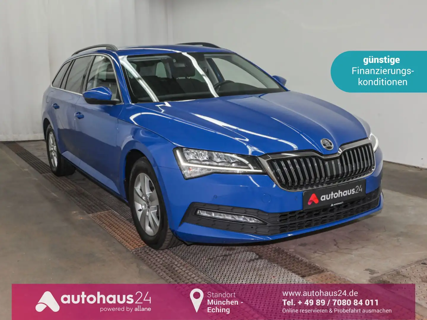 Skoda Superb 2.0TDI Ambition LED|Navi|ParkPilot|ACC Blauw - 1