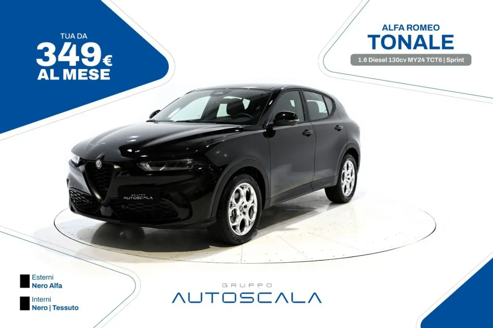 Alfa Romeo Tonale 1.6 diesel 130cv My24 TCT6 Sprint Nero - 1