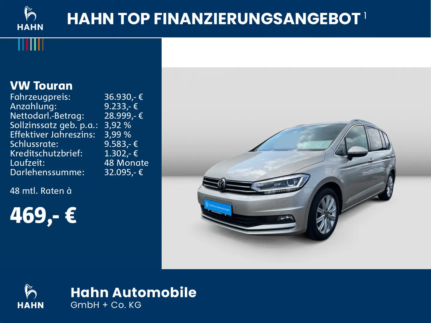 Volkswagen Touran Highline 2.0TDI DSG 7-SITZE LED NAVI AHK Silber - 2