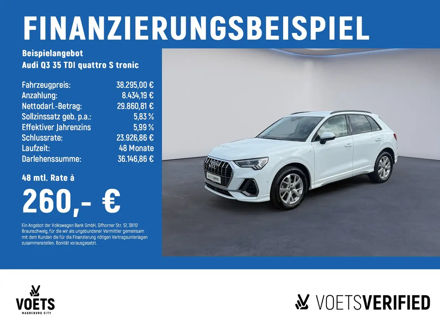Audi Q3 35 TDI quattro S tronic S line S tronic+AHK+KAM... Blanc - 2