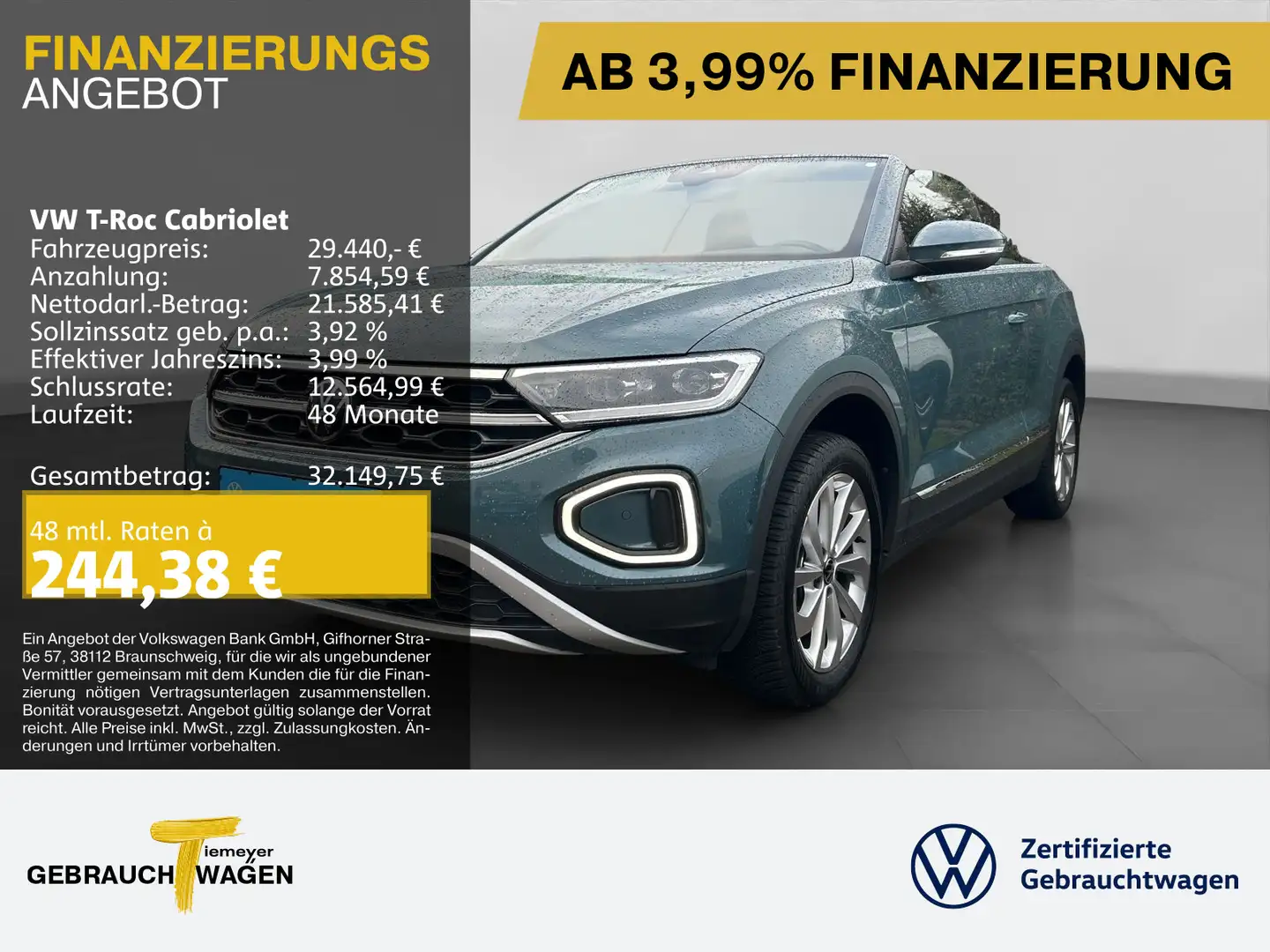 Volkswagen T-Roc 1.0 TSI STYLE ST.HEIZ KAMERA MAT Blau - 1