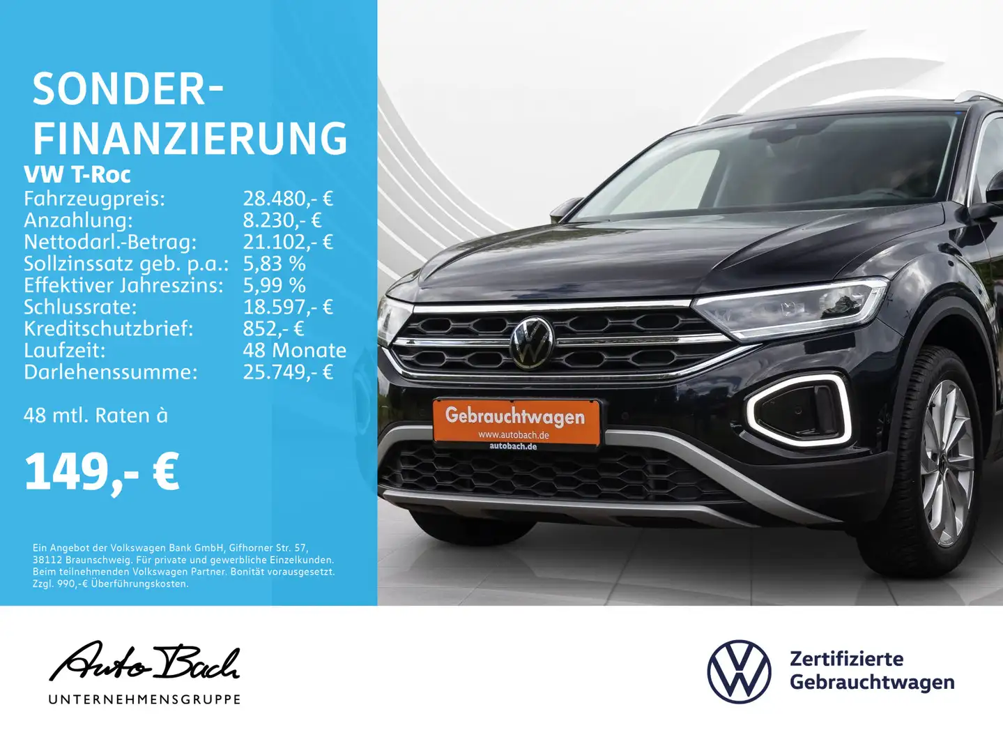 Volkswagen T-Roc 1.5 TSI "Style" DSG Navi LED Digital Cockp Noir - 1