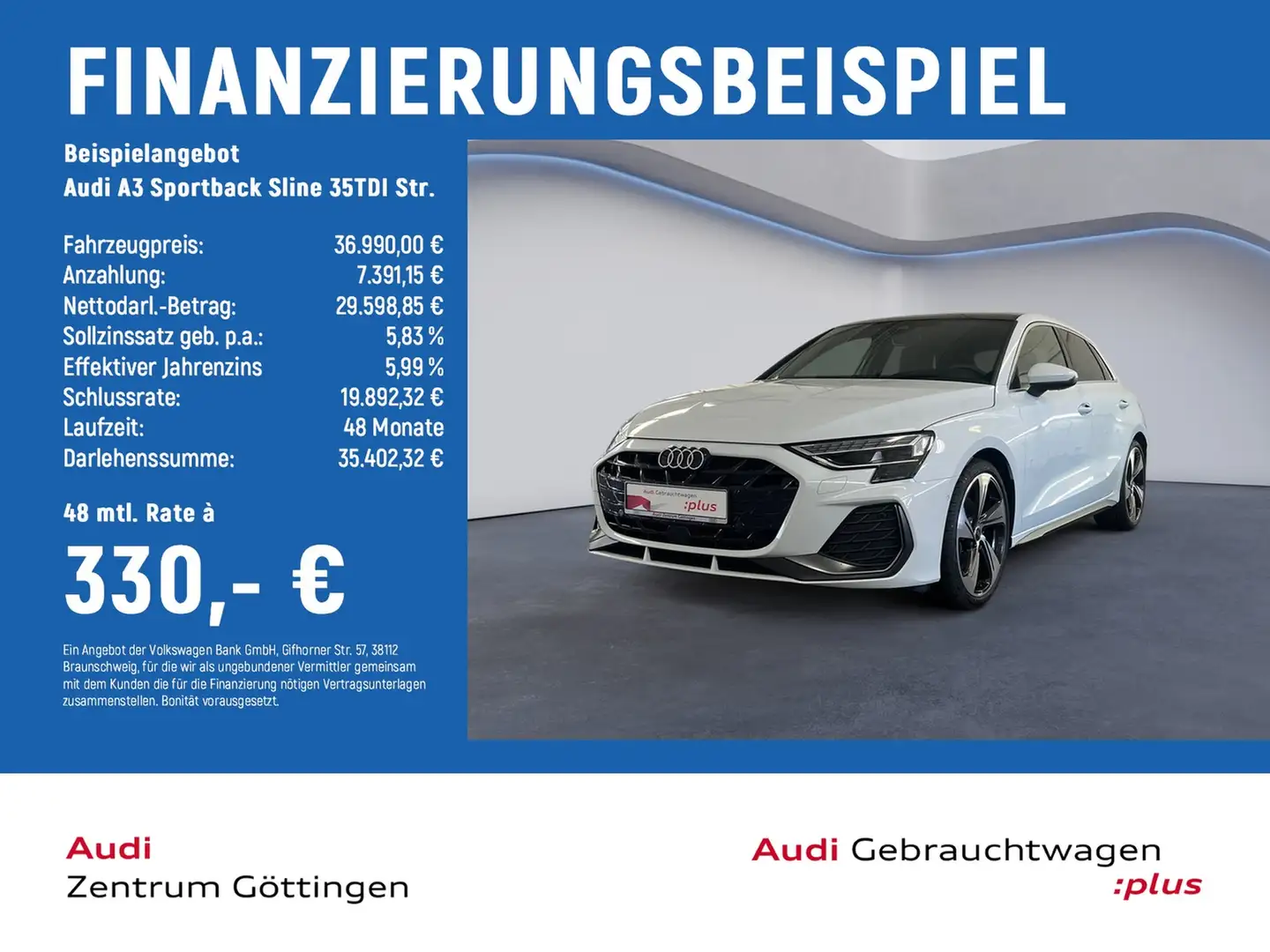 Audi A3 Sportback Sline 35TDI Str. PANO+MATIX+HEAD UP Wit - 2